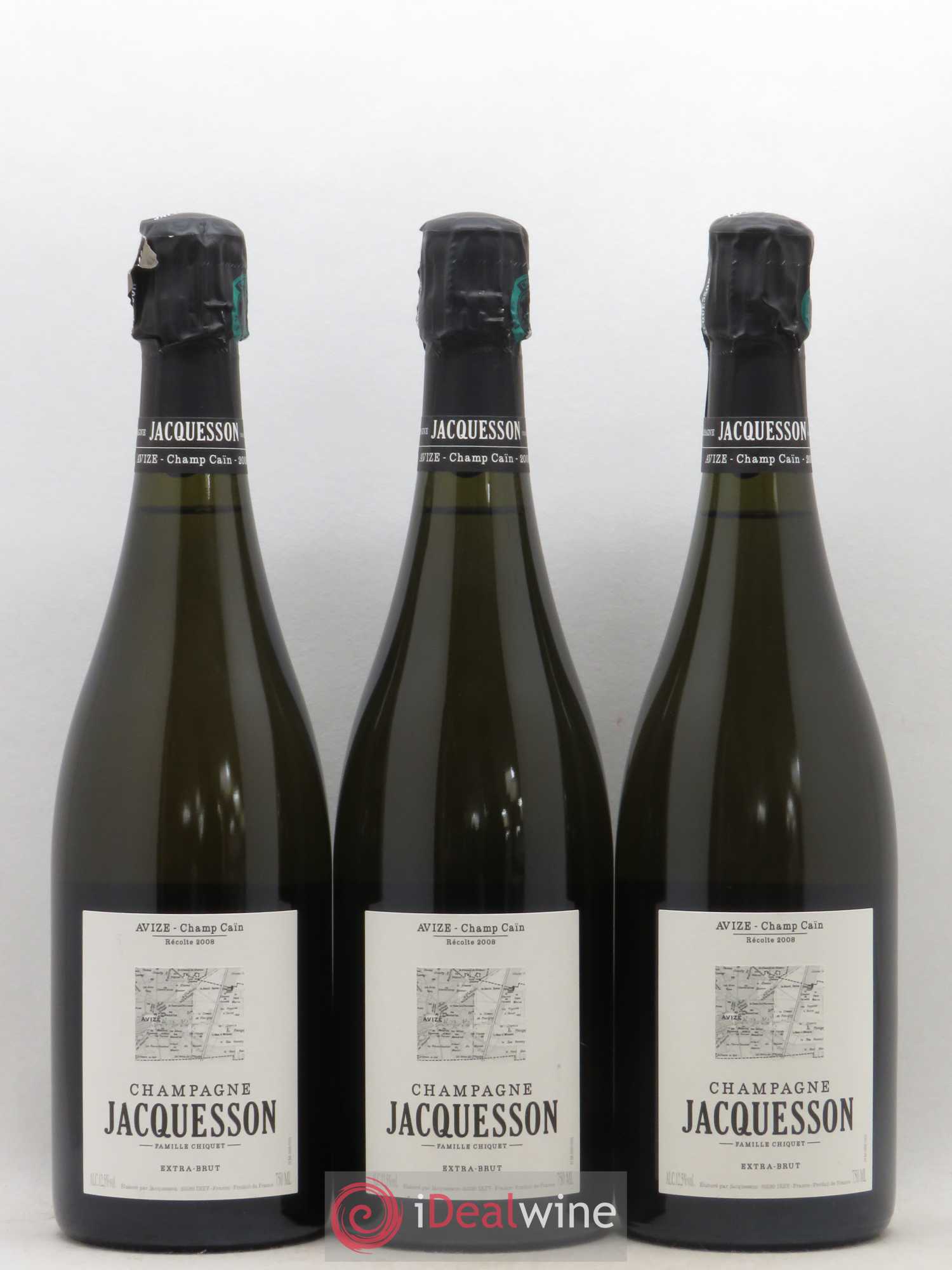 Avize Champ Caïn Extra-Brut Jacquesson 2008 - Lot de 3 bouteilles - 0