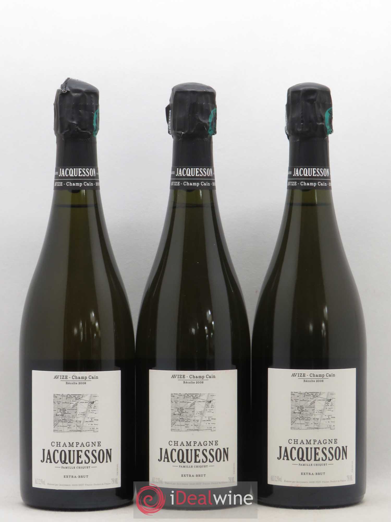 Avize Champ Caïn Extra-Brut Jacquesson 2008 - Lot de 3 bouteilles - 0