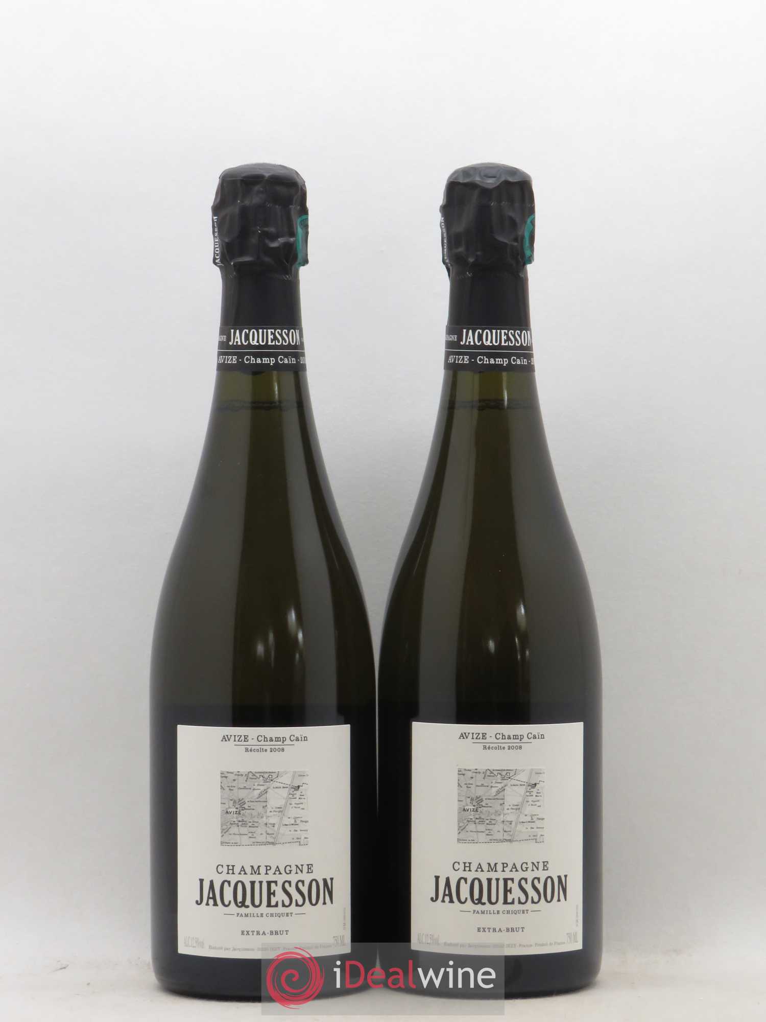 Avize Champ Caïn Extra-Brut Jacquesson 2008 - Lot de 2 bouteilles - 0
