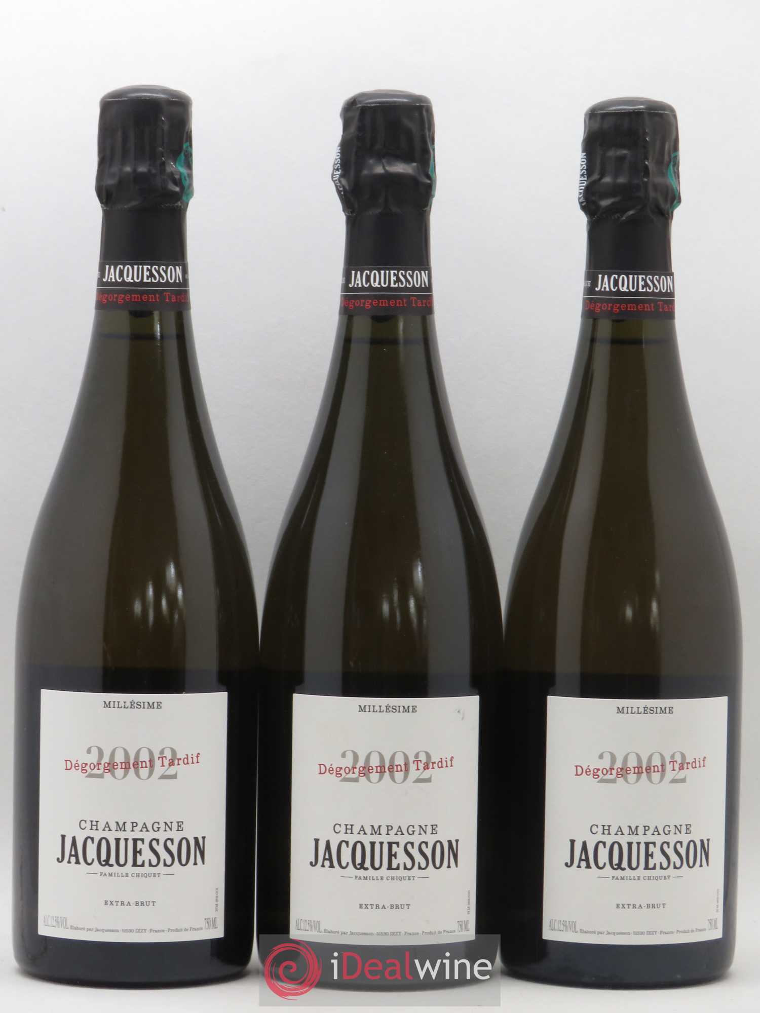 Dégorgement Tardif Jacquesson 2002 - Lot de 3 bouteilles - 0