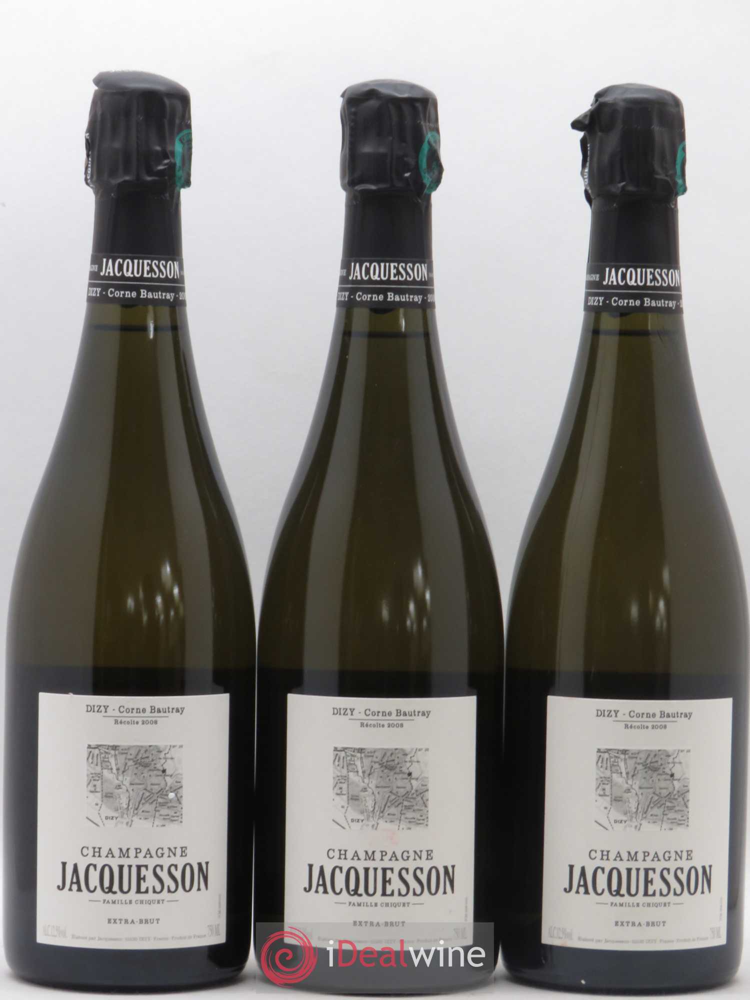 Dizy Corne Bautray Extra-Brut Jacquesson 2008 - Lot de 3 bouteilles - 0