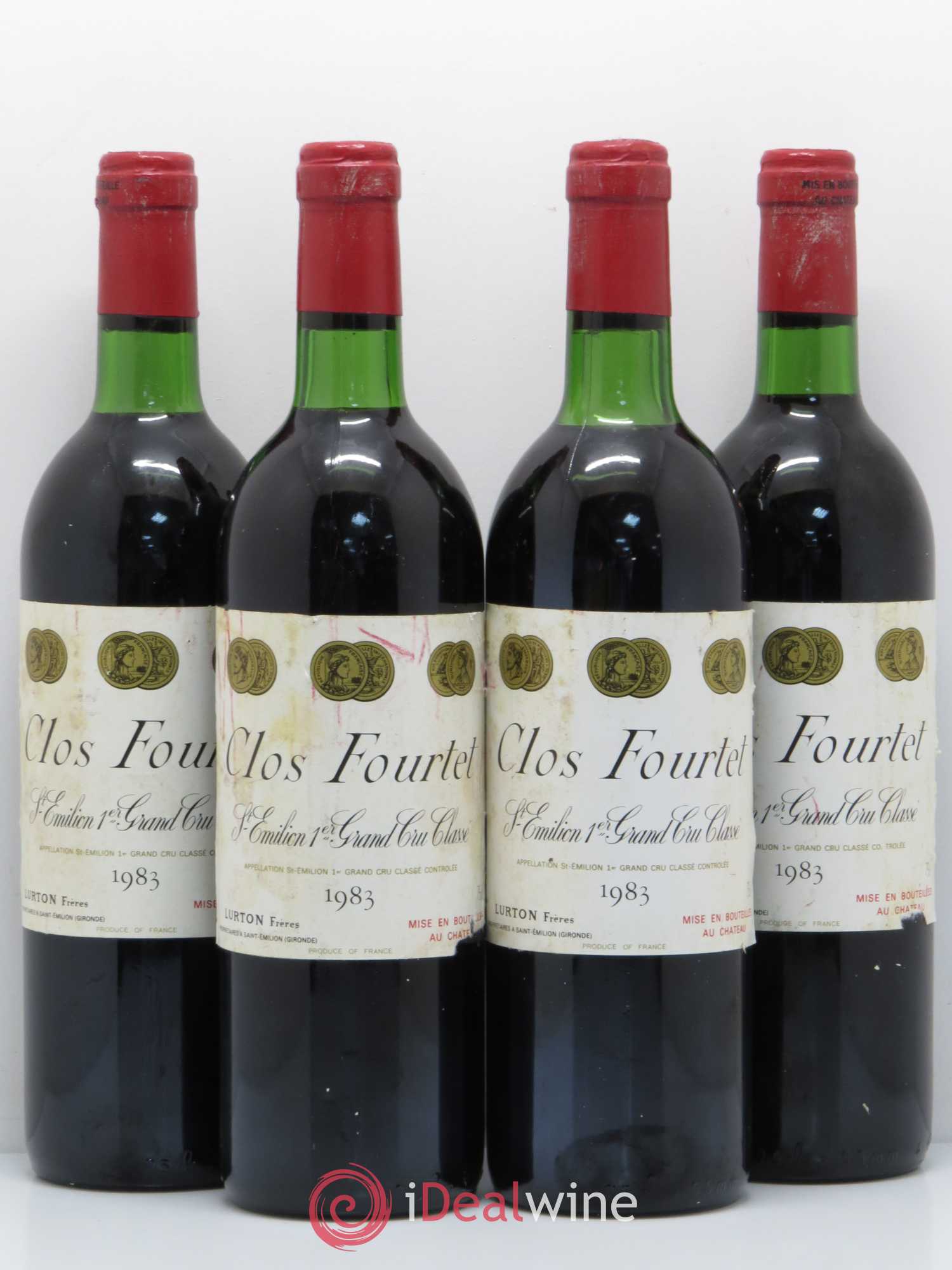 Clos Fourtet 1er Grand Cru Classé B 1983 - Lot de 4 bouteilles - 0