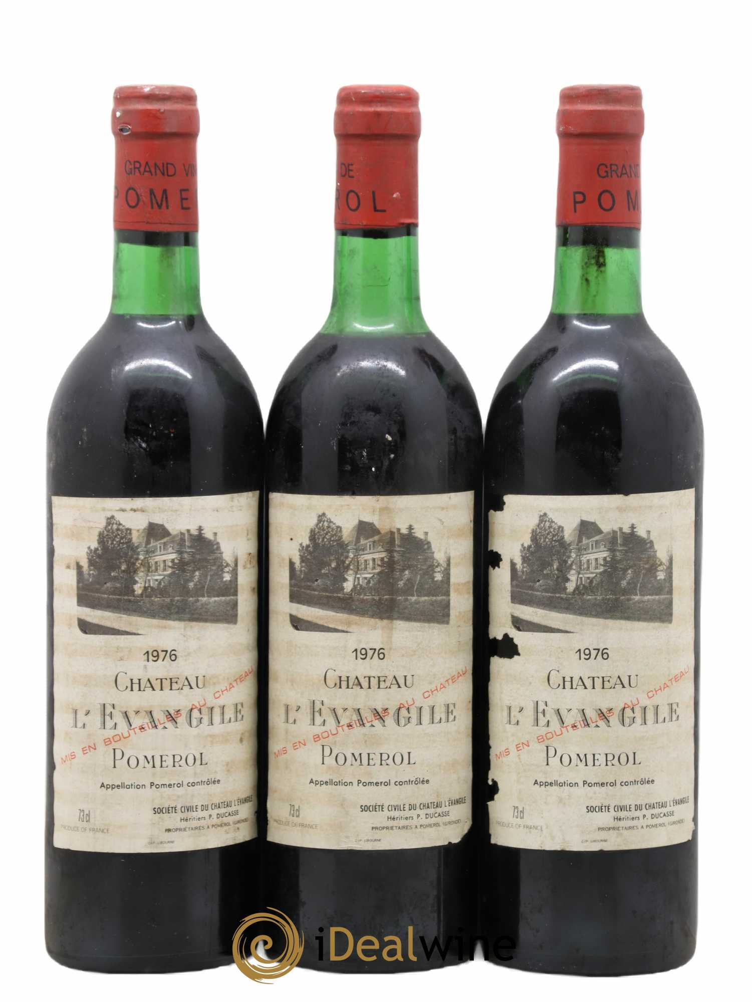 Château l' Évangile 1976 - Lot de 3 bouteilles - 0