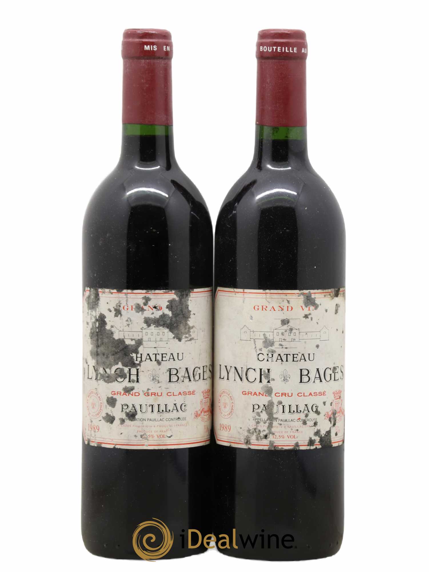 Château Lynch Bages 5ème Grand Cru Classé 1989 - Lot de 2 bouteilles - 0