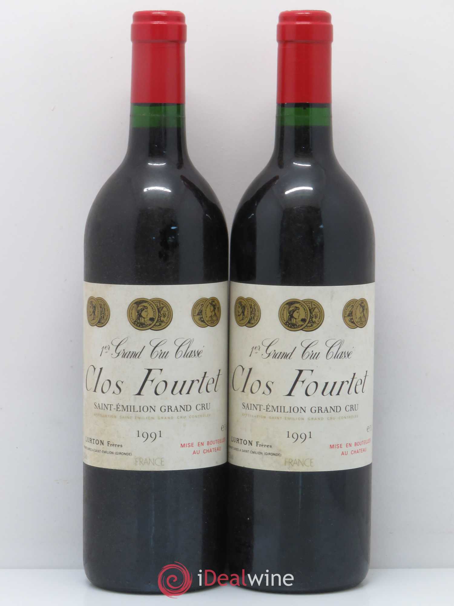 Clos Fourtet 1er Grand Cru Classé B 1991 - Lot de 5 bouteilles - 2