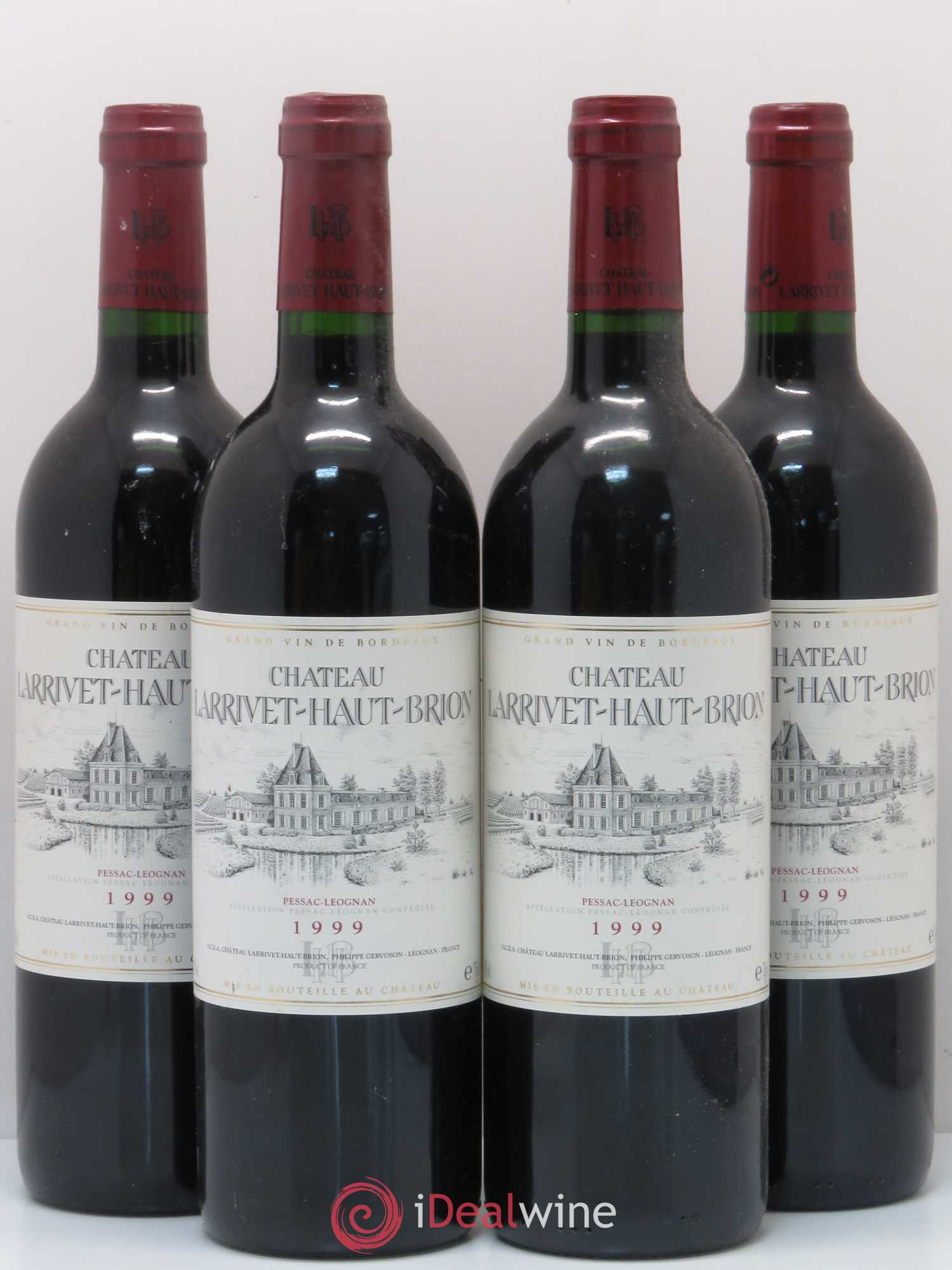 Château Larrivet Haut-Brion 1999 - Lot de 4 bouteilles - 0