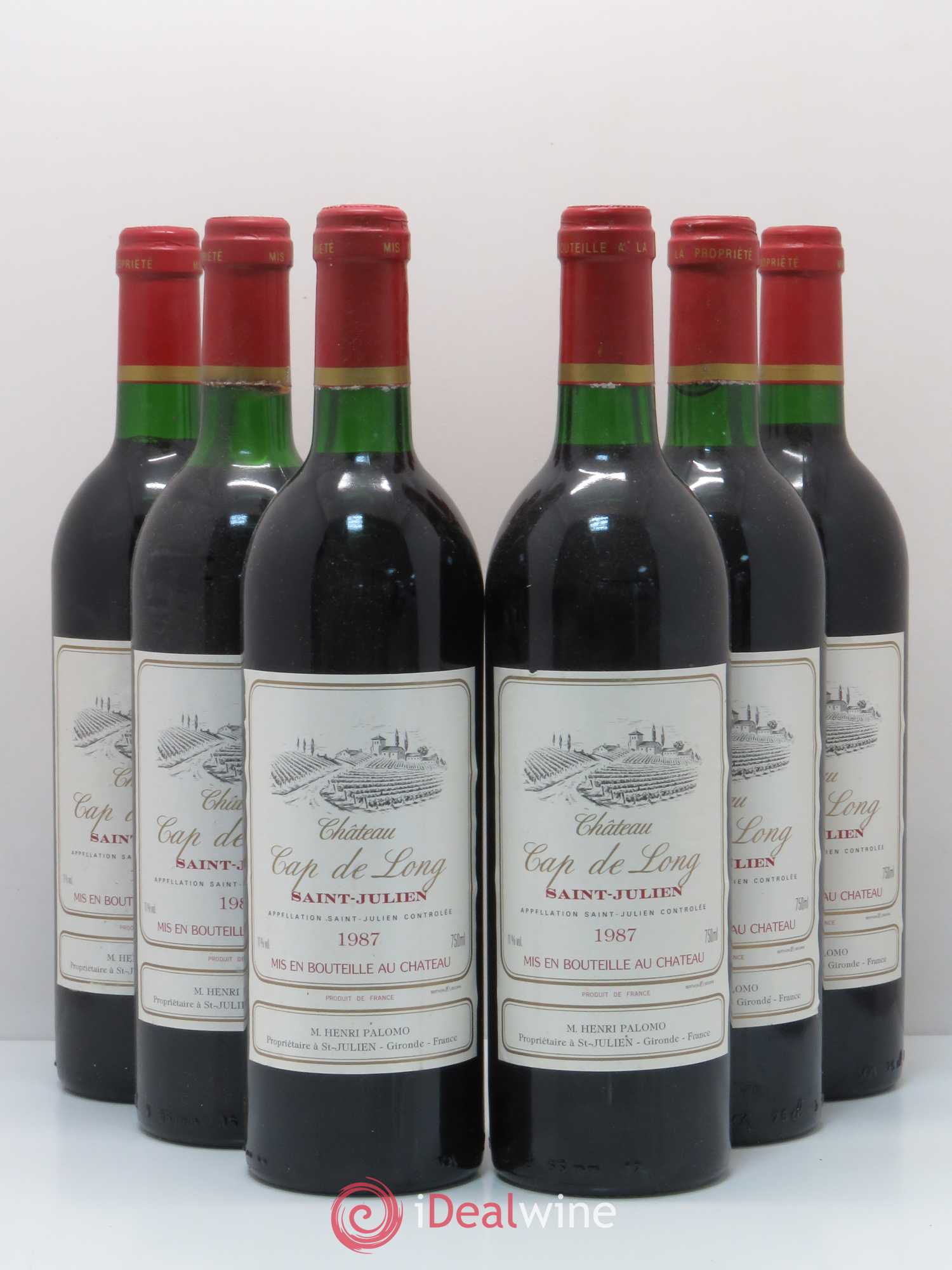 Saint-Julien Château Cap de Long 1987 - Posten von 6 Flaschen - 0
