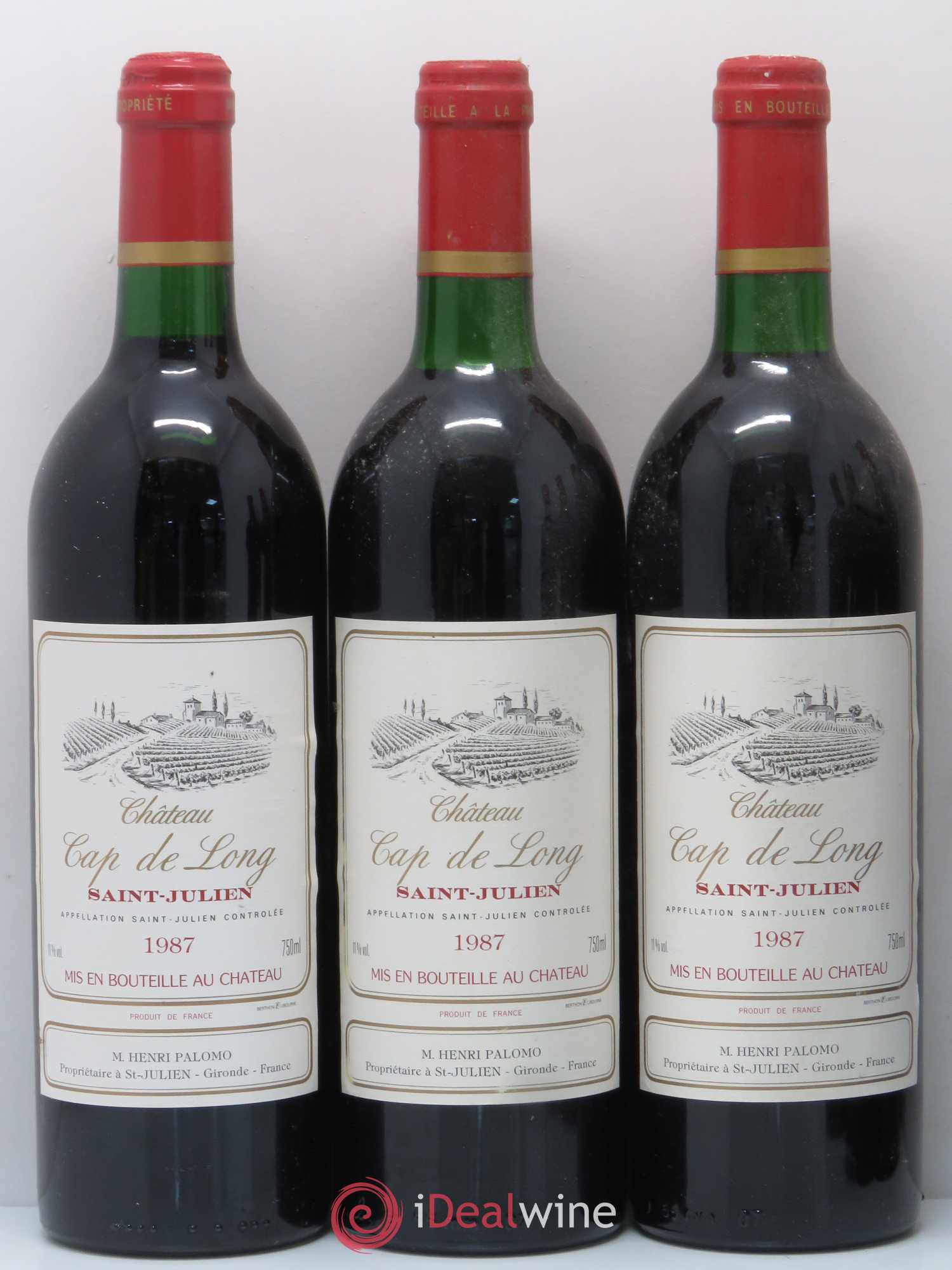 Saint-Julien Château Cap de Long 1987 - Lot de 6 bouteilles - 1