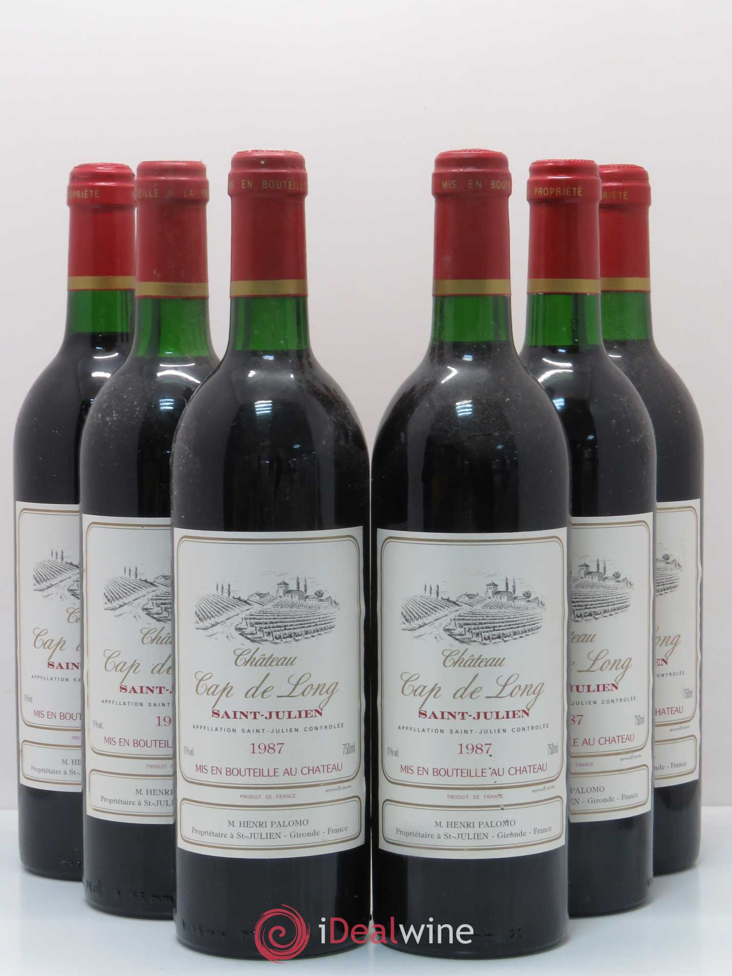 Saint-Julien Château Cap de Long 1987 - Lot de 6 bouteilles - 0