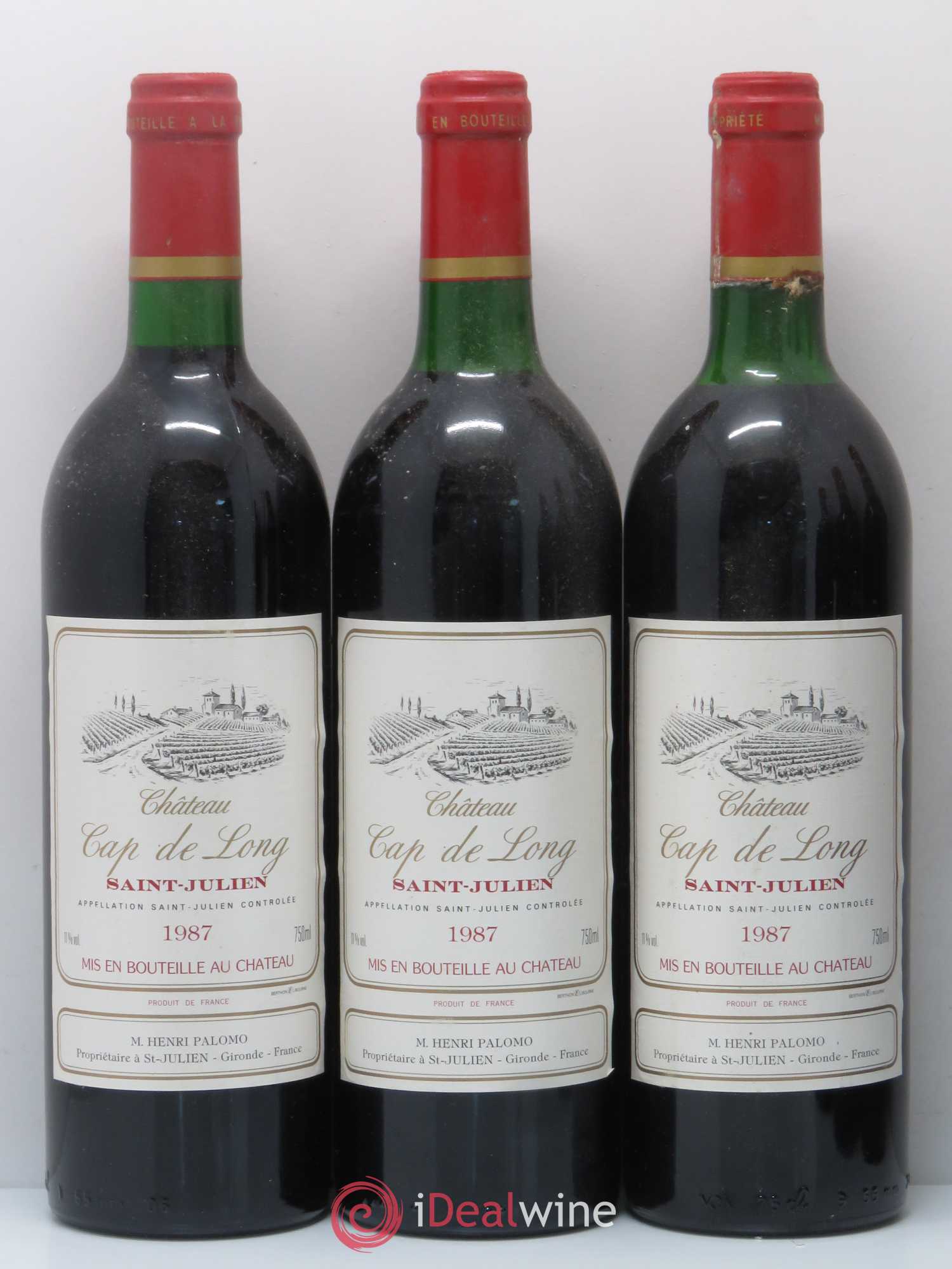 Saint-Julien Château Cap de Long 1987 - Lot de 6 bouteilles - 1