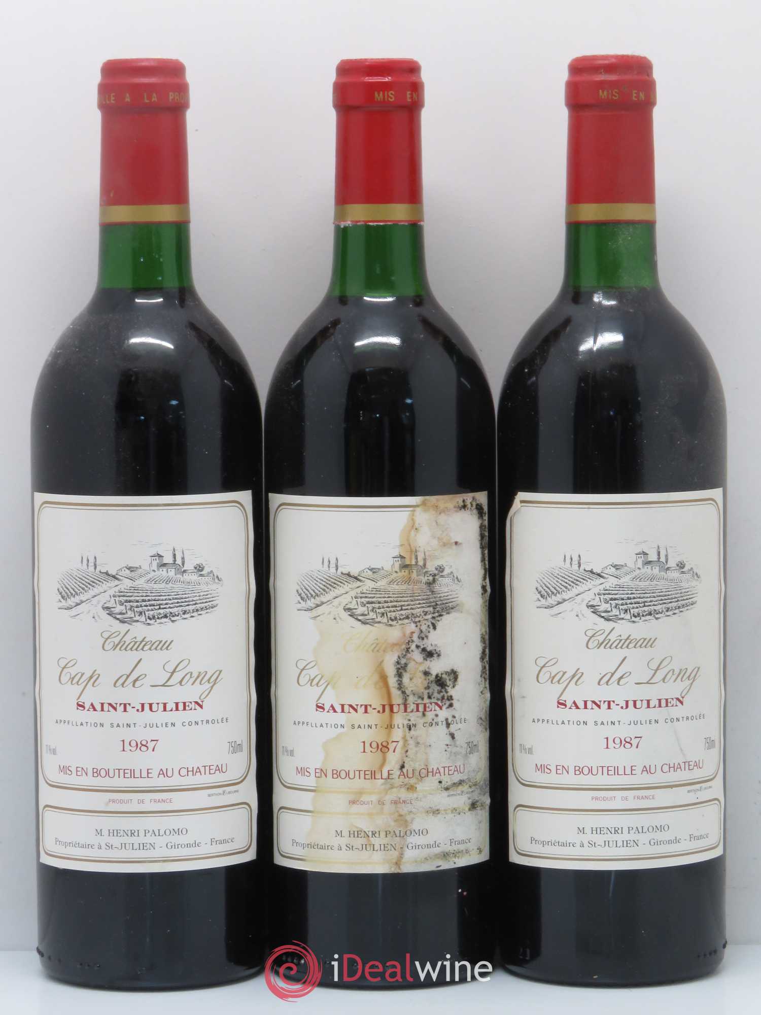Saint-Julien Château Cap de Long 1987 - Lot de 6 bouteilles - 2