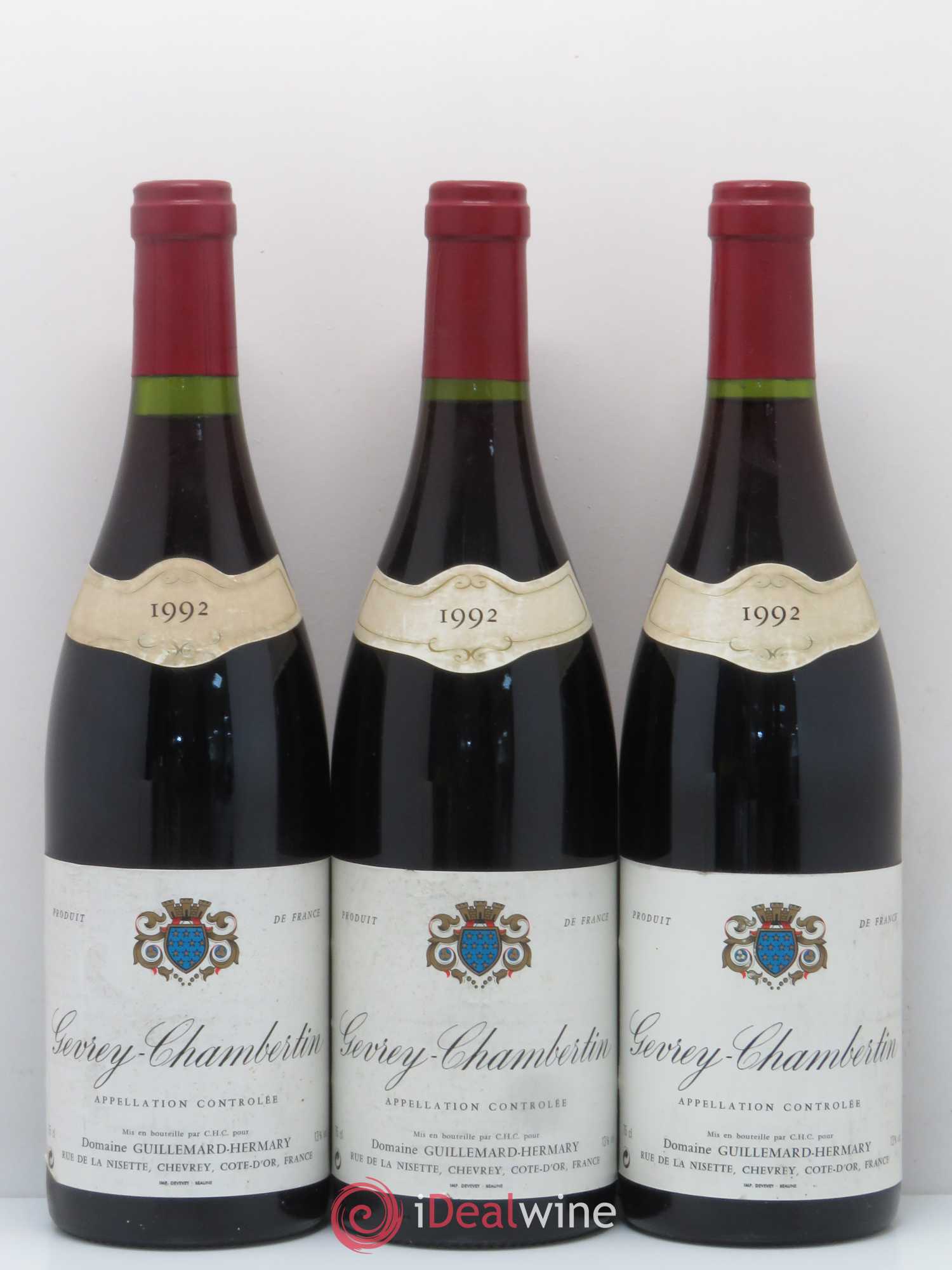 Gevrey-Chambertin Domaine Guillemard Hermary 1992 - Posten von 3 Flaschen - 0