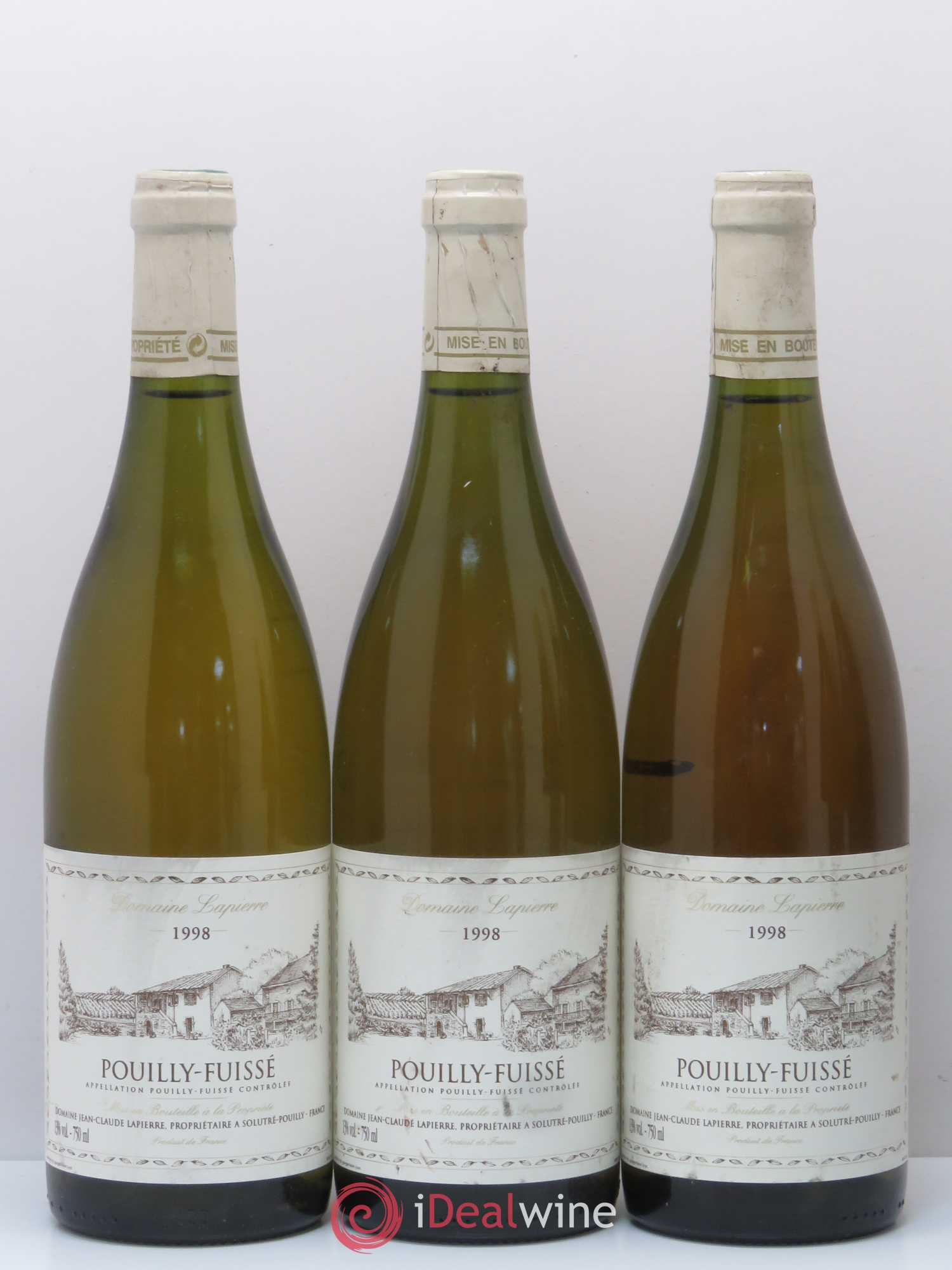 Pouilly-Fuissé Domaine Lapierre 1998 - Posten von 5 Flaschen - 1