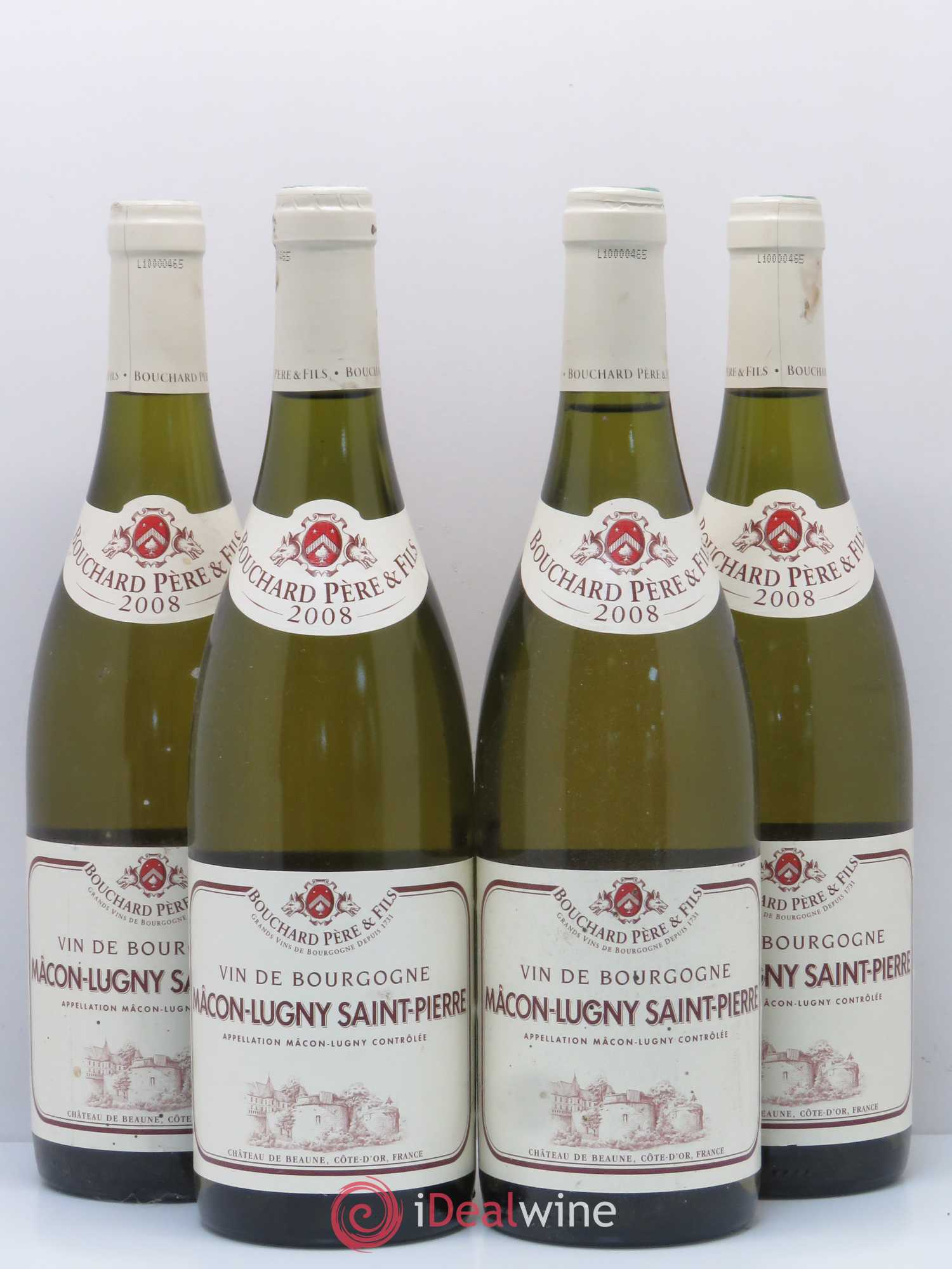 Mâcon Lugny St Pierre Bouchard Père et fils 2008 - Lot de 4 bouteilles - 0