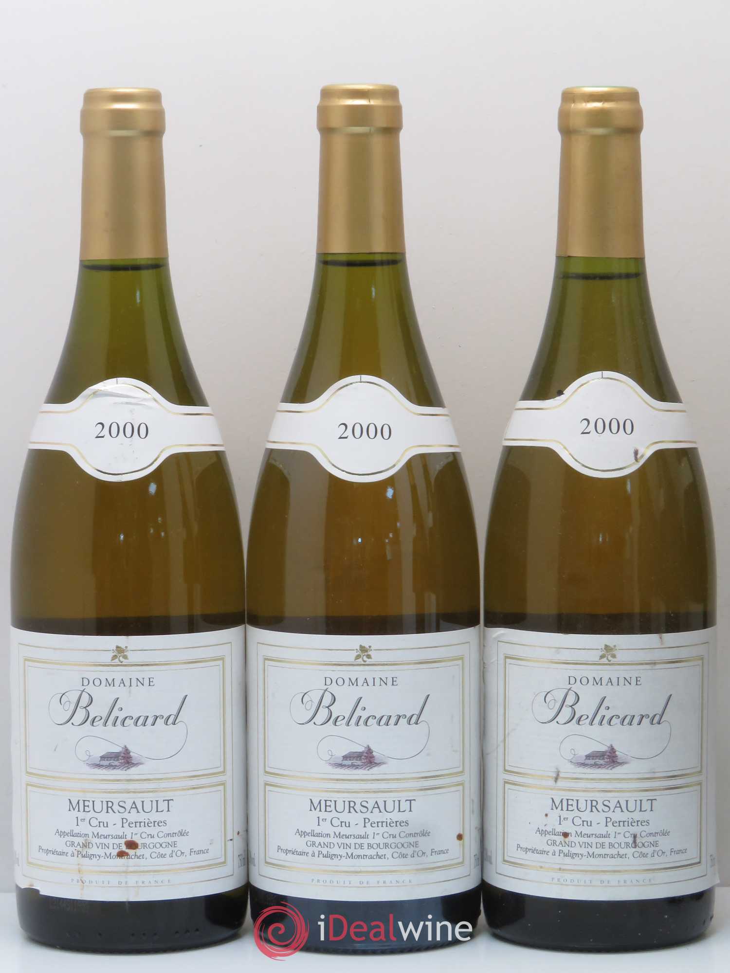 Meursault 1er Cru Perrières Domaine Belicard 2000 - Posten von 6 Flaschen - 1