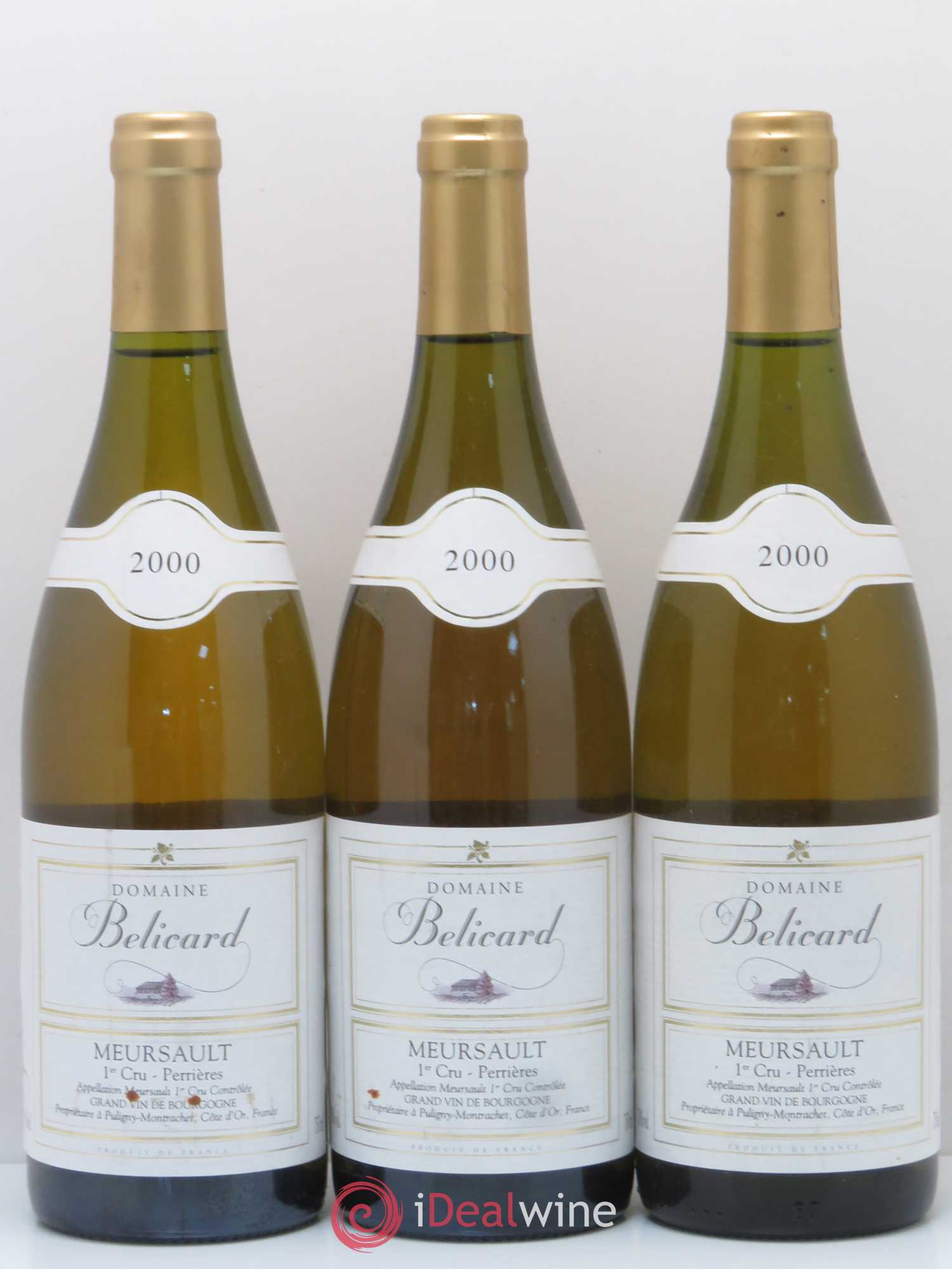 Meursault 1er Cru Perrières Domaine Belicard 2000 - Posten von 6 Flaschen - 2