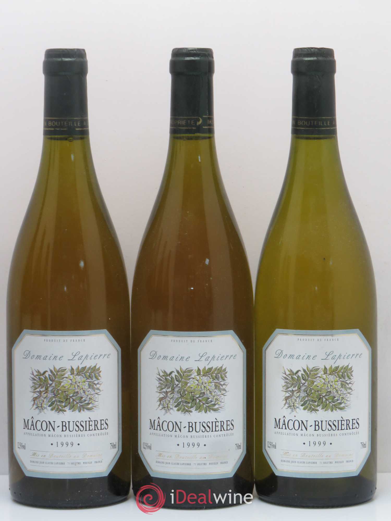 Mâcon Bussieres Domaine Lapierre 1999 - Posten von 6 Flaschen - 1