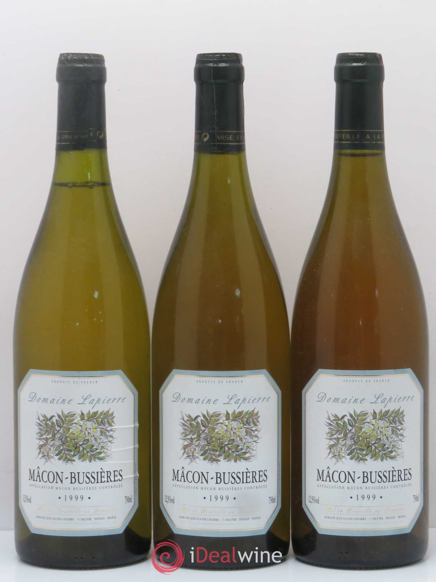 Mâcon Bussieres Domaine Lapierre 1999 - Posten von 6 Flaschen - 2
