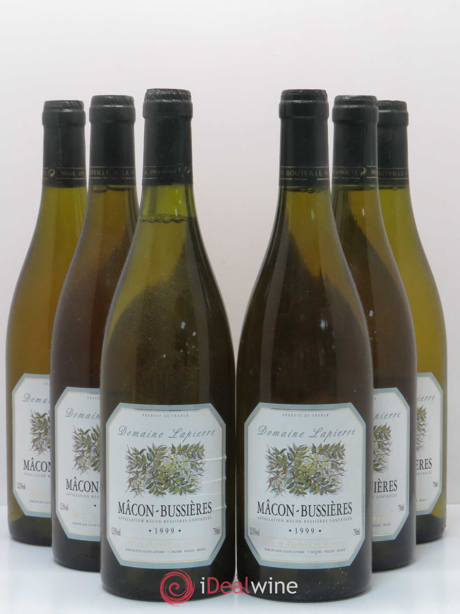 Mâcon Bussieres Domaine Lapierre 1999 - Posten von 6 Flaschen - 0
