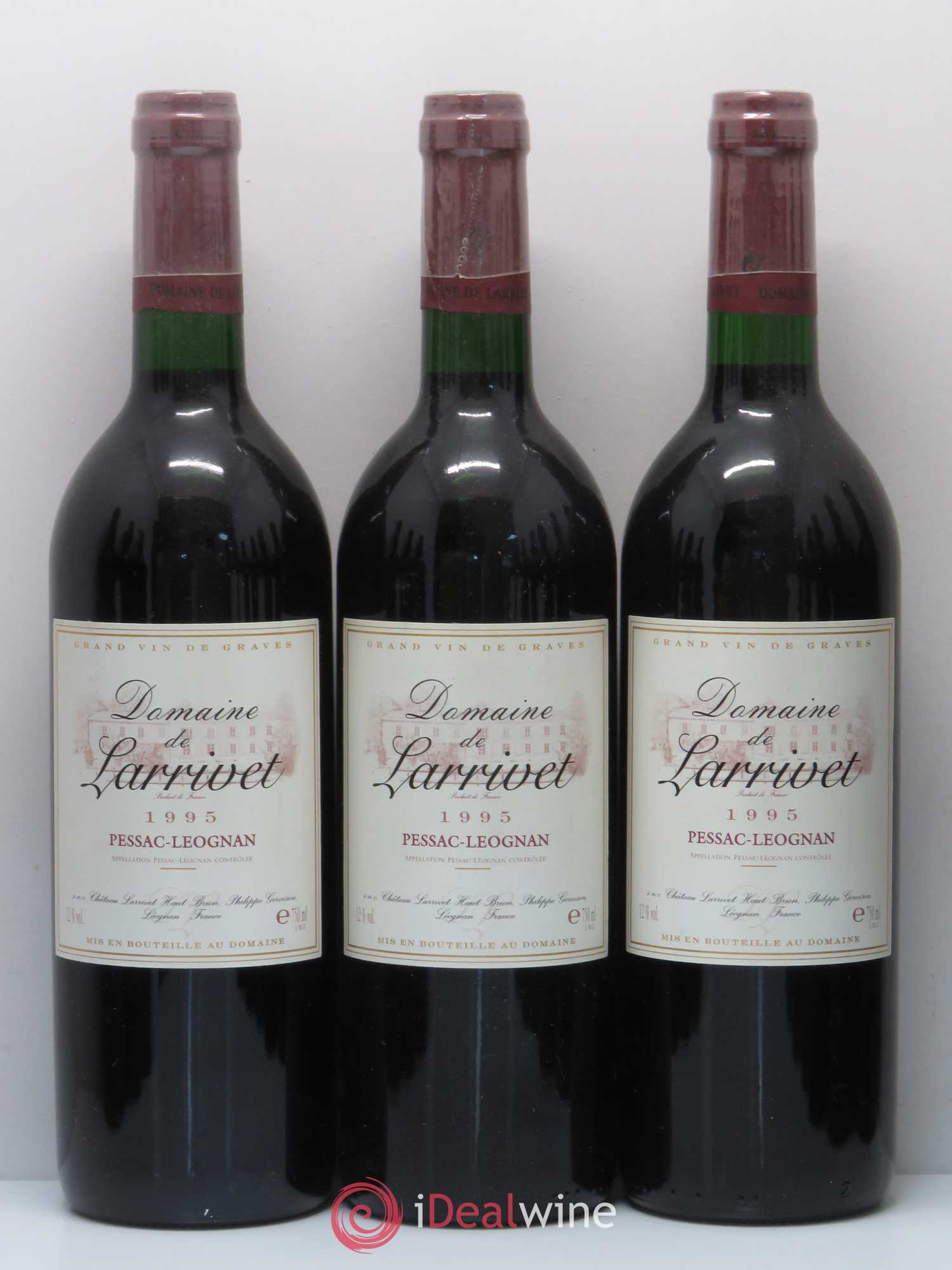 Pessac-Léognan Domaine de Larrivet 1995 - Lot de 12 bouteilles - 1