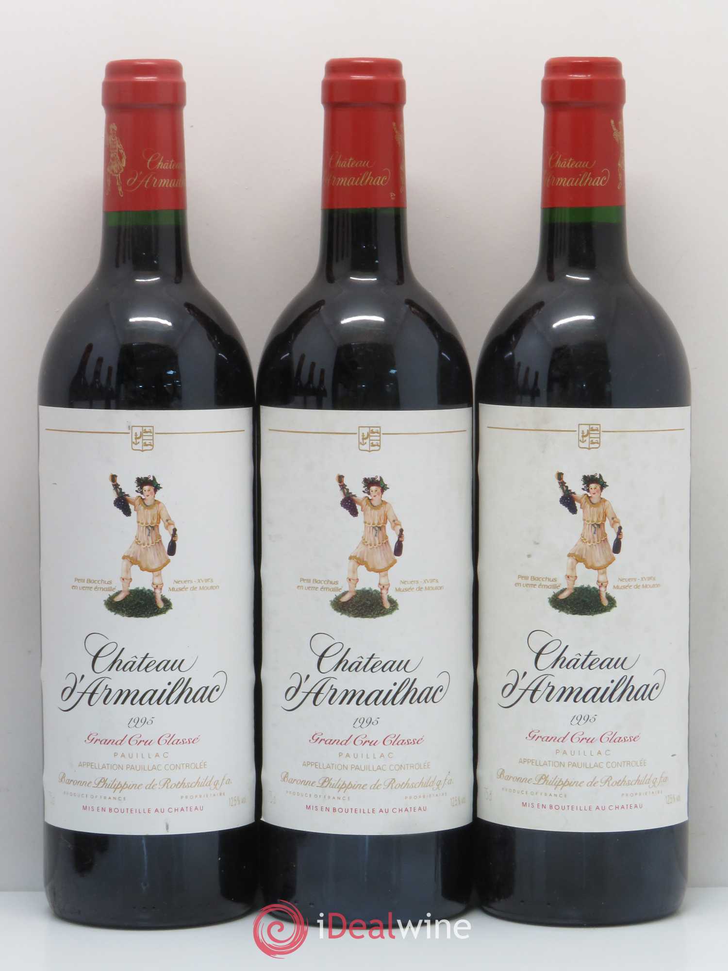 Château d' Armailhac - Mouton Baron(ne) Philippe 5ème Grand Cru Classé 1995 - Lot de 6 bouteilles - 1