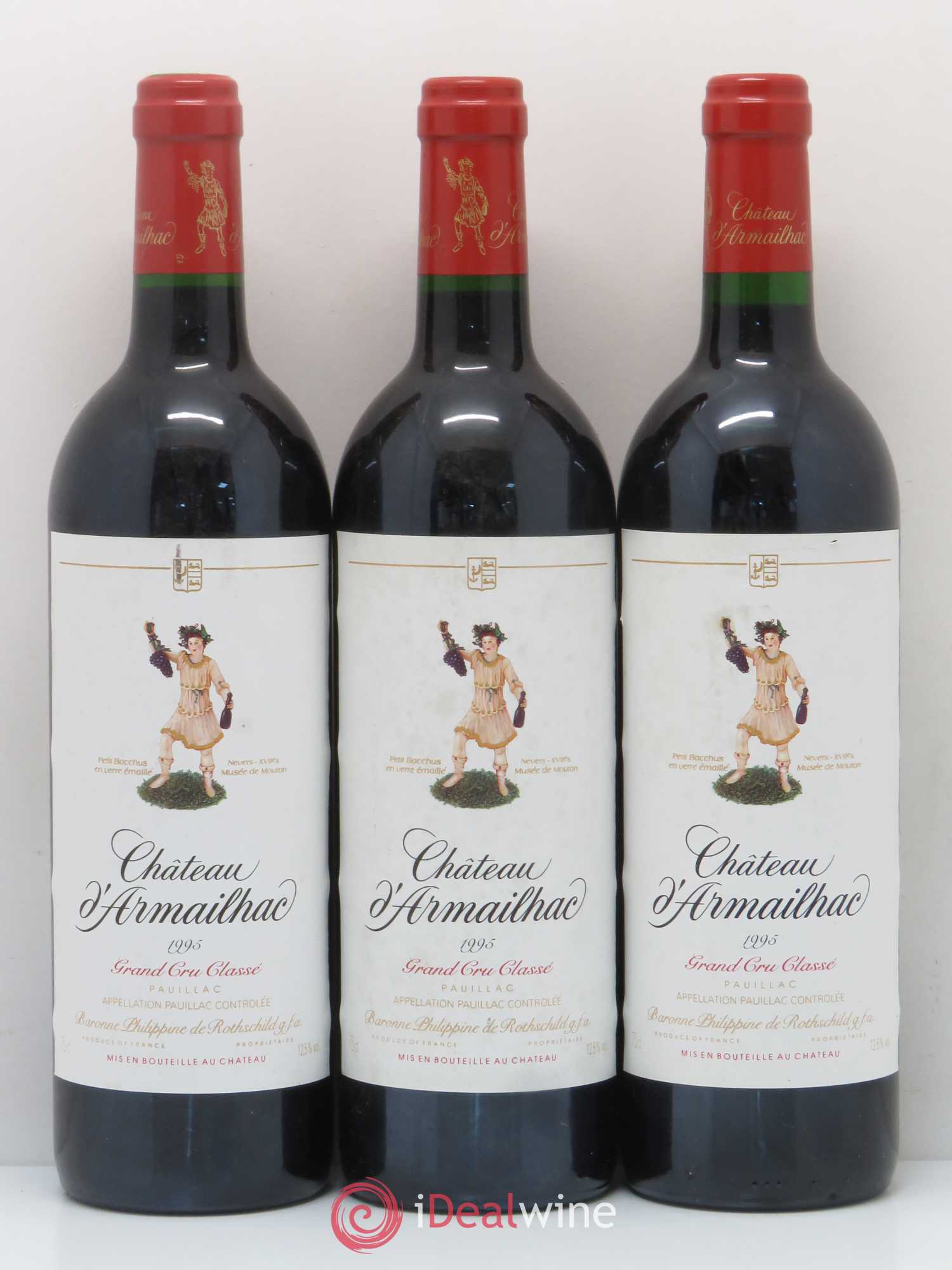 Château d' Armailhac - Mouton Baron(ne) Philippe 5ème Grand Cru Classé 1995 - Lot de 6 bouteilles - 2