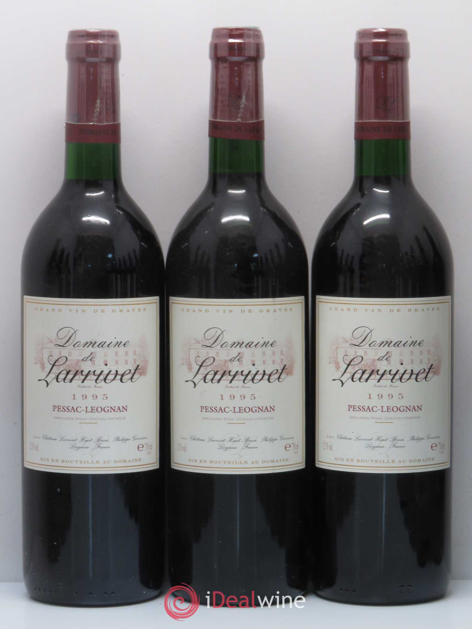 Pessac-Léognan Domaine de Larrivet 1995 - Lot de 12 bouteilles - 1