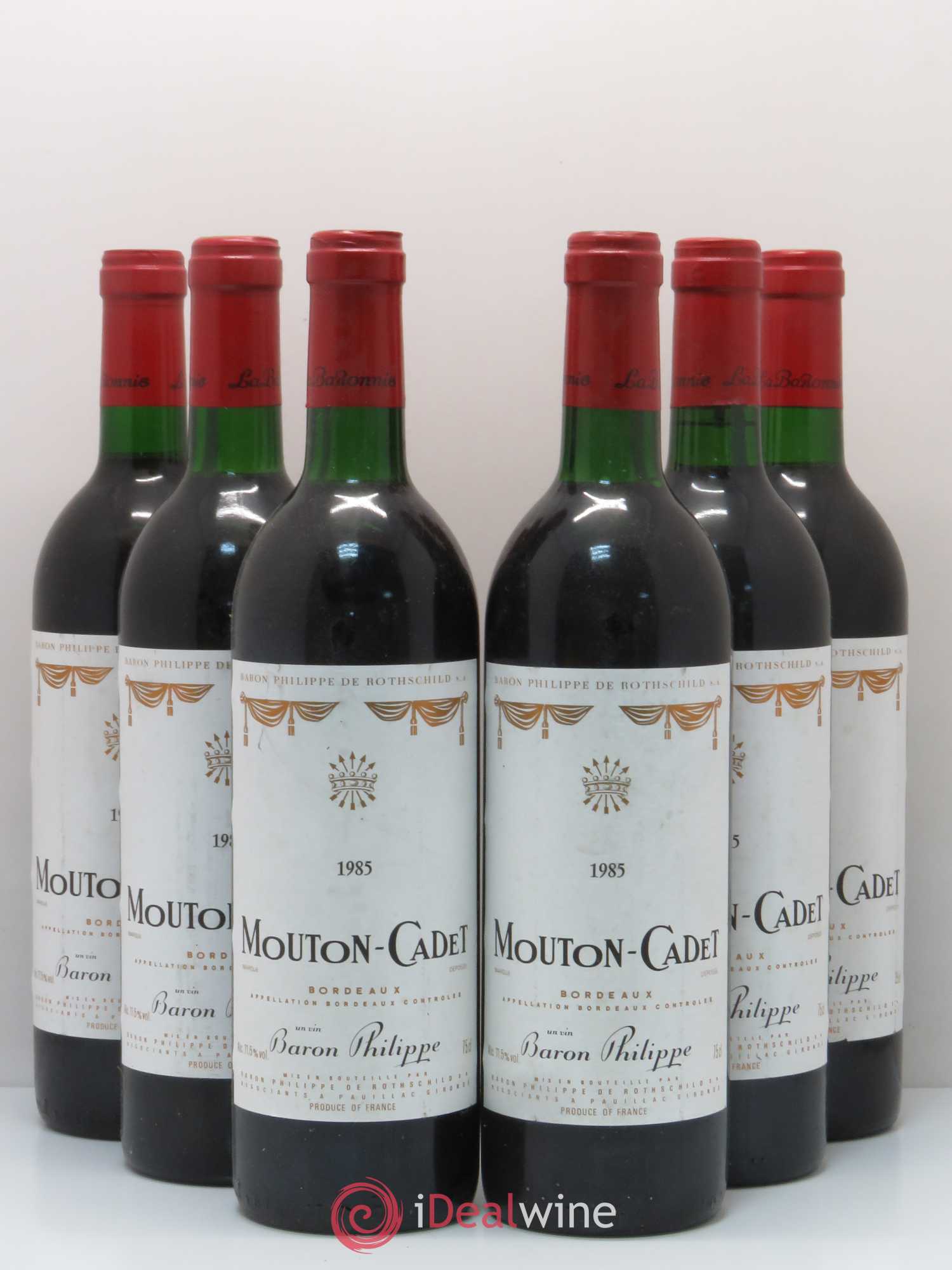 Château Mouton Cadet 1985 - Lot de 6 bouteilles - 0