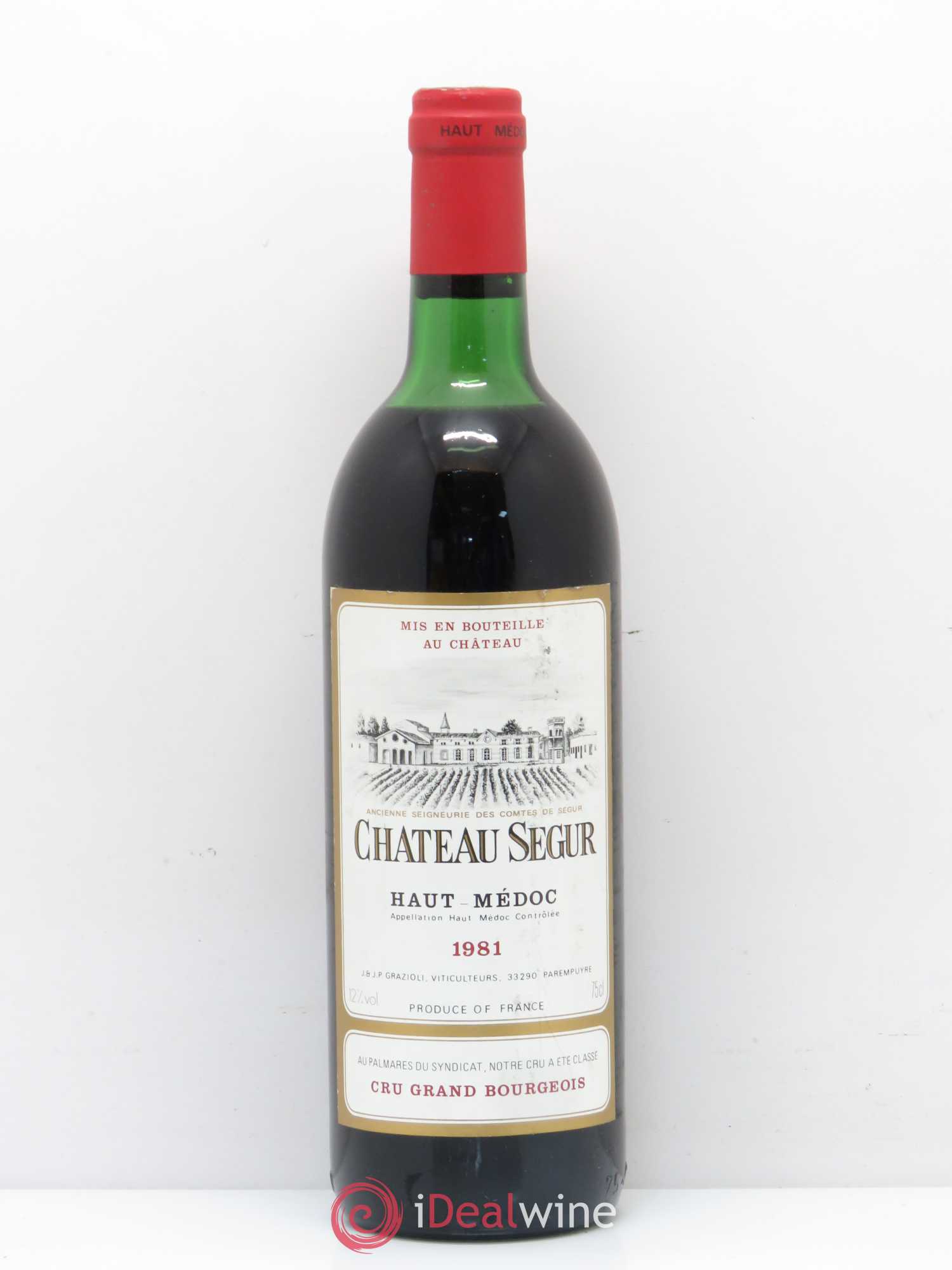 Château Ségur Cru Bourgeois 1981 - Lot de 1 bouteille - 0