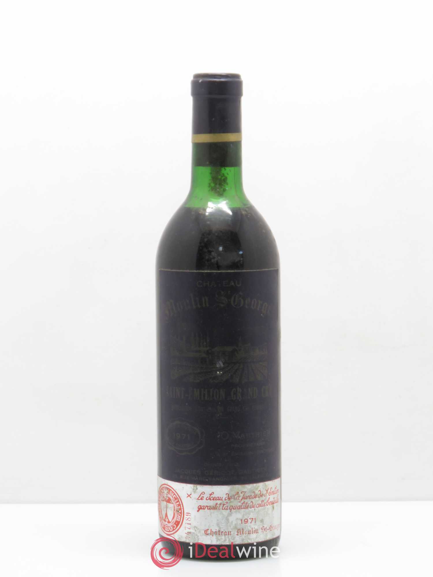 Château Moulin Saint Georges 1971 - Lot de 1 bouteille - 0
