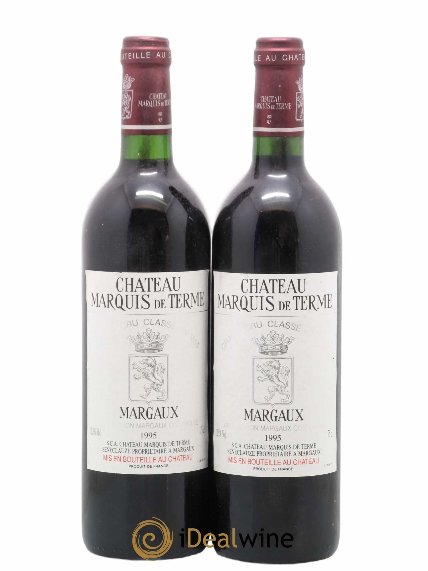 Château Marquis de Terme 4ème Grand Cru Classé 1995 - Lot de 2 bouteilles - 0