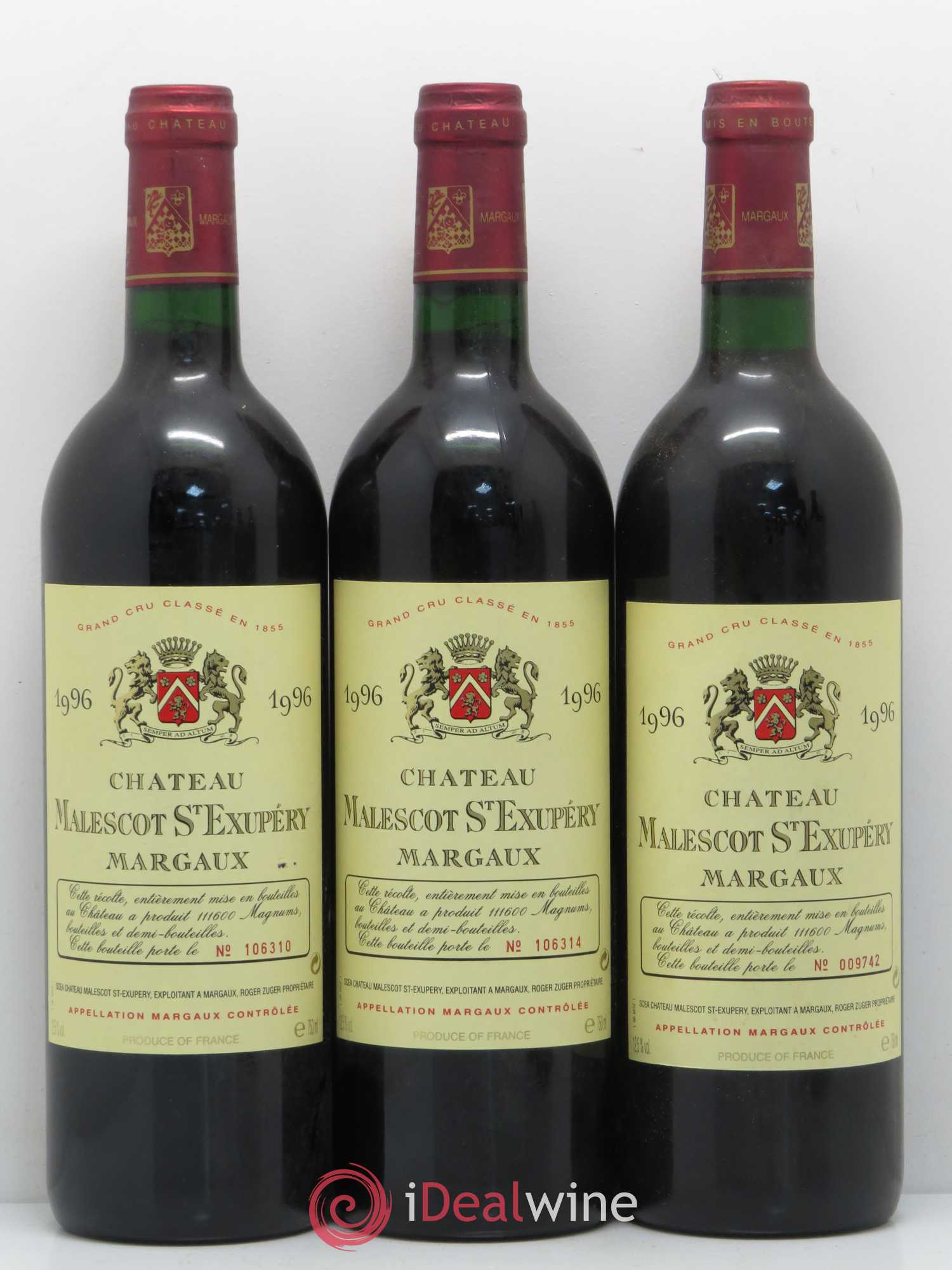 Château Malescot Saint-Exupéry 3ème Grand Cru Classé 1996 - Lot de 5 bouteilles - 1