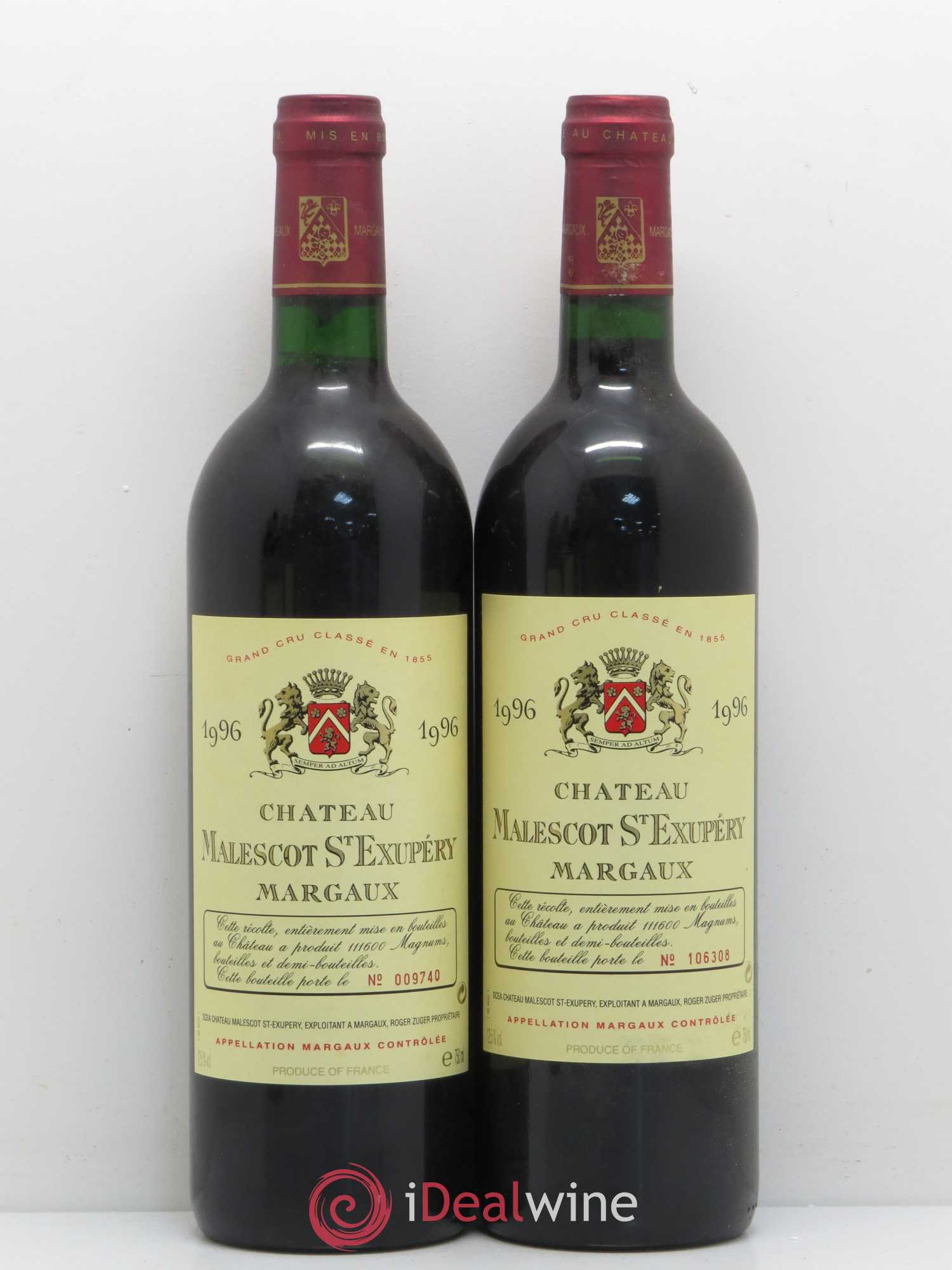 Château Malescot Saint-Exupéry 3ème Grand Cru Classé 1996 - Lot de 5 bouteilles - 2
