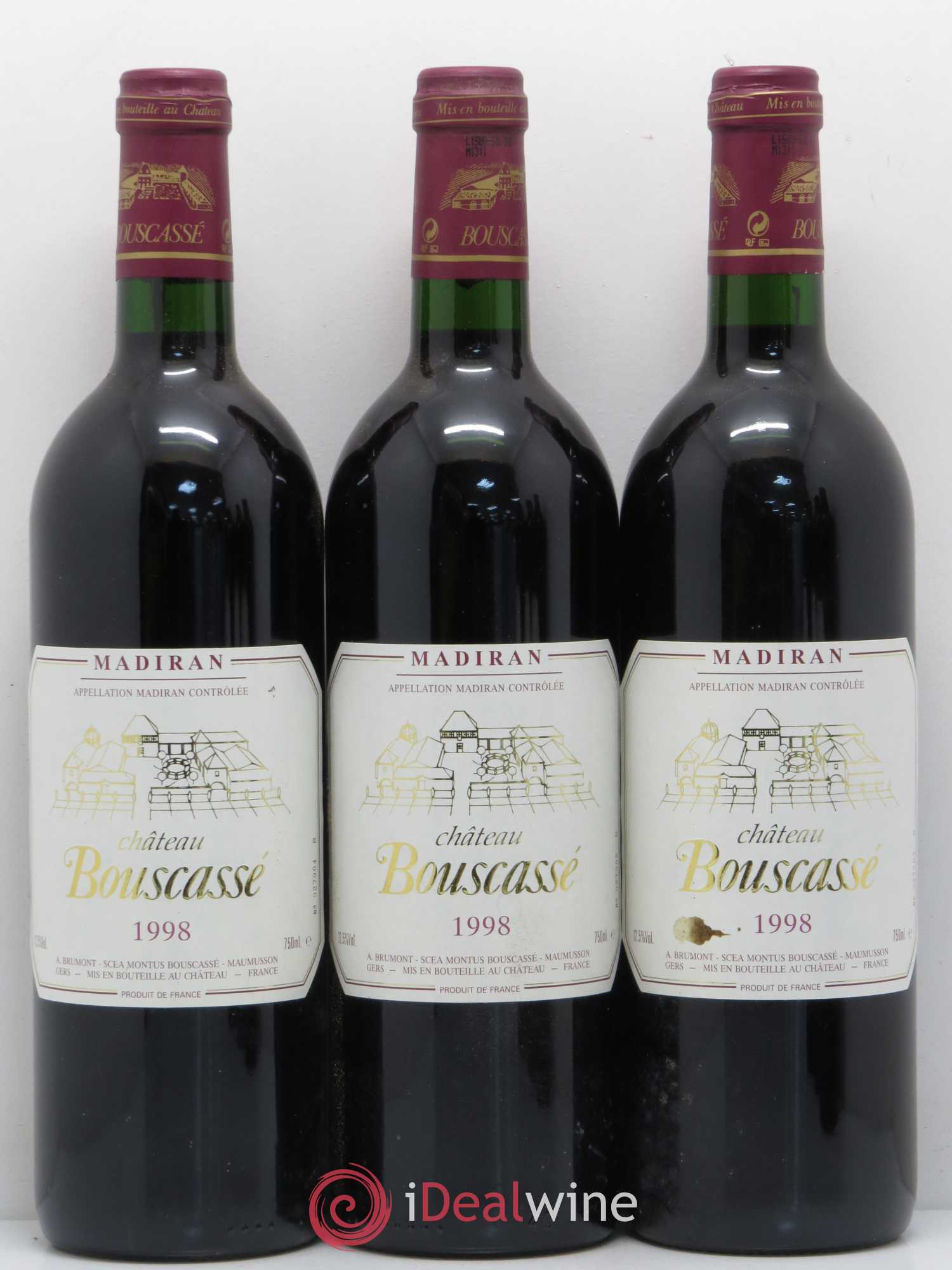 Madiran Château Bouscassé Alain Brumont 1998 - Lot de 6 bouteilles - 2