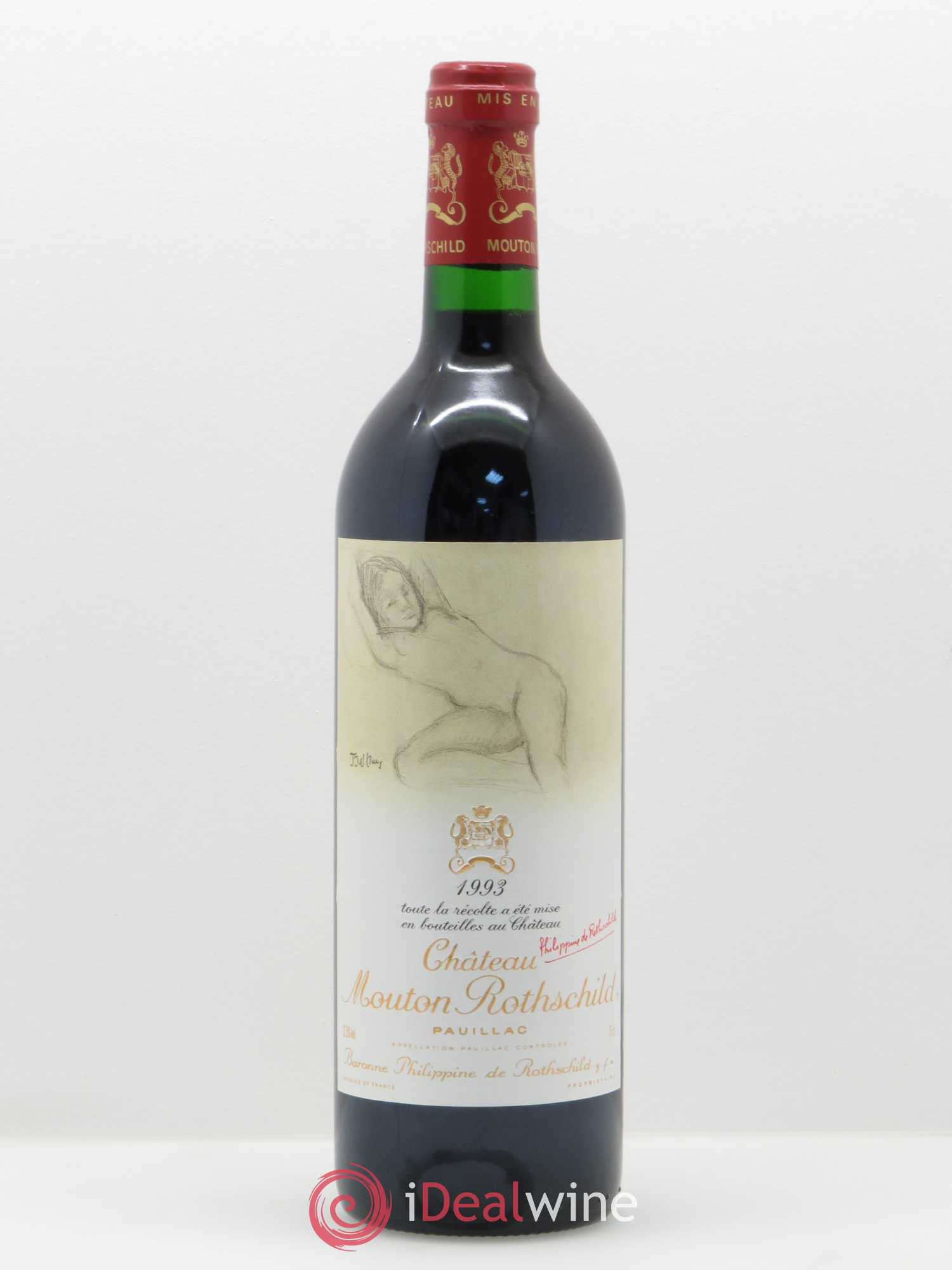 Château Mouton Rothschild 1er Grand Cru Classé 1993 - Lot de 1 bouteille - 0