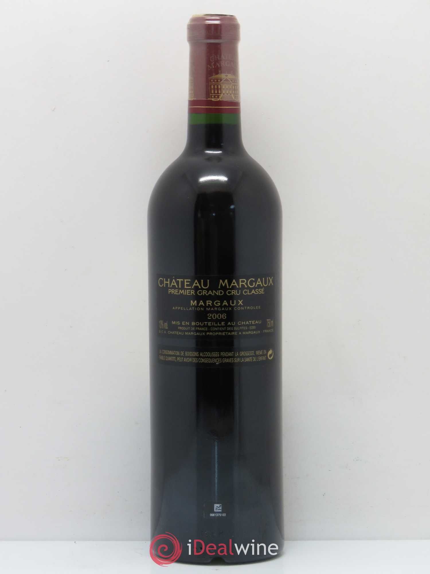 Château Margaux 1er Grand Cru Classé 2006 - Lot de 1 bouteille - 1