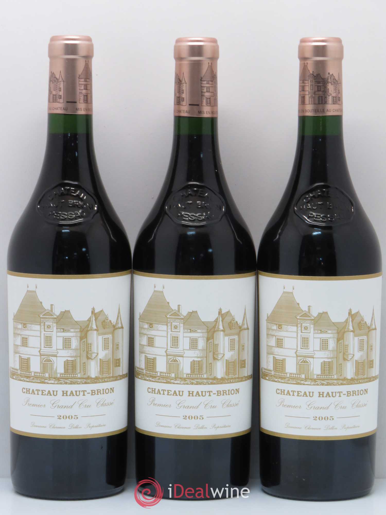 Château Haut Brion 1er Grand Cru Classé 2005 - Lot de 3 bouteilles - 0