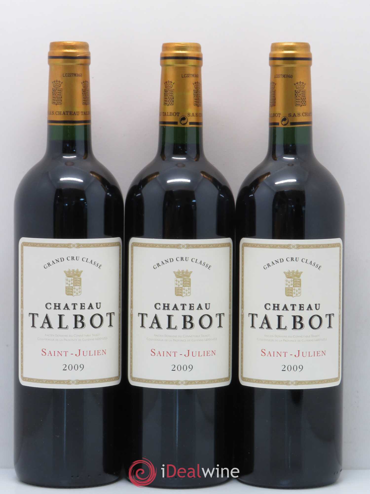 Château Talbot 4ème Grand Cru Classé 2009 - Lot de 6 bouteilles - 1