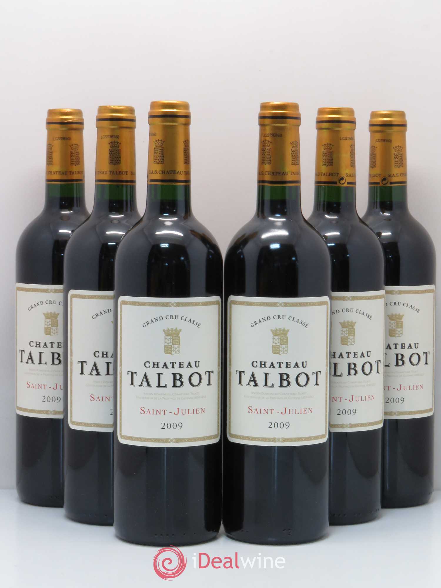 Château Talbot 4ème Grand Cru Classé 2009 - Lot de 6 bouteilles - 0