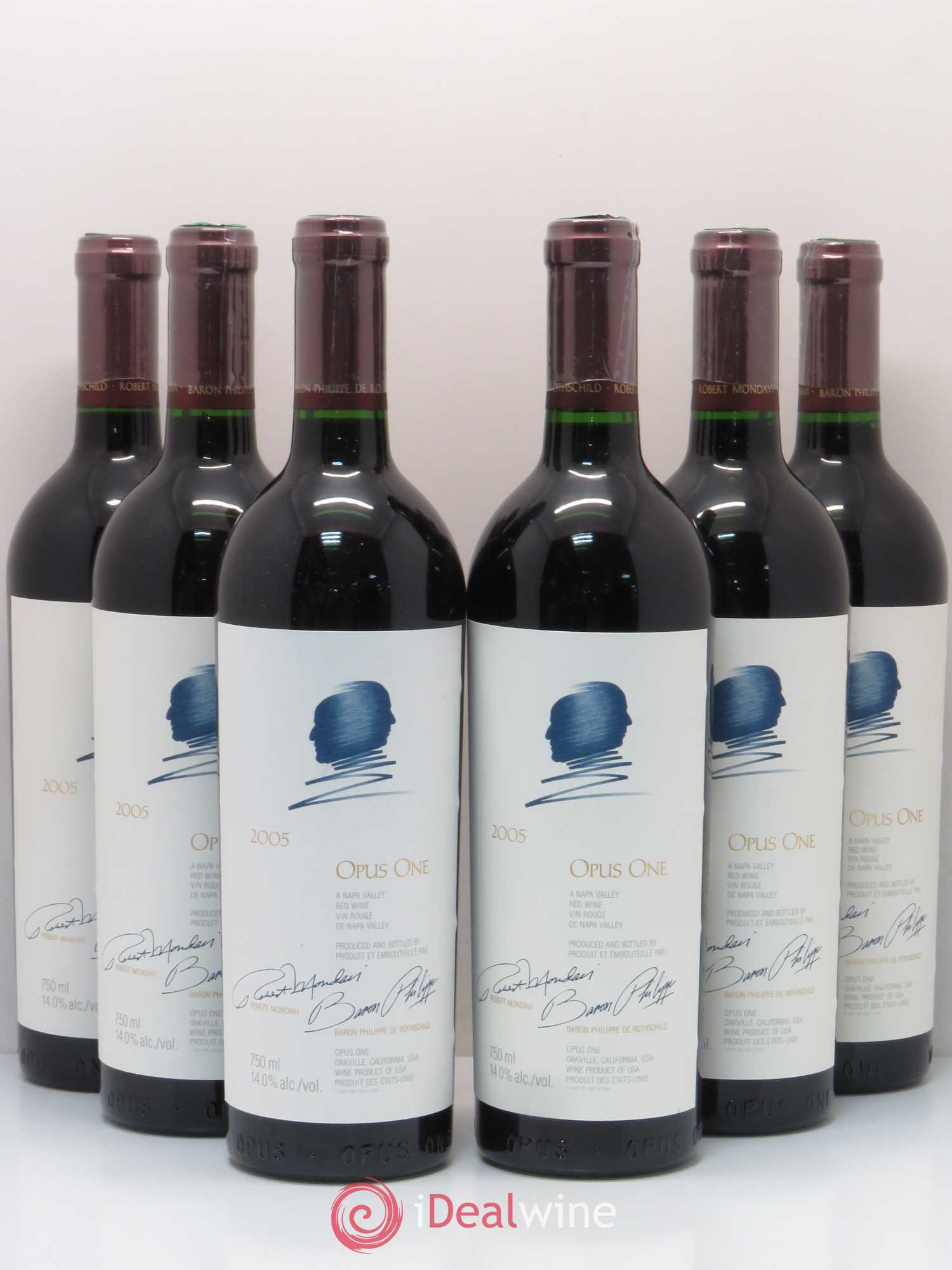 Napa Valley Opus One Robert Mondavi 2005 - Lot de 6 bouteilles - 0