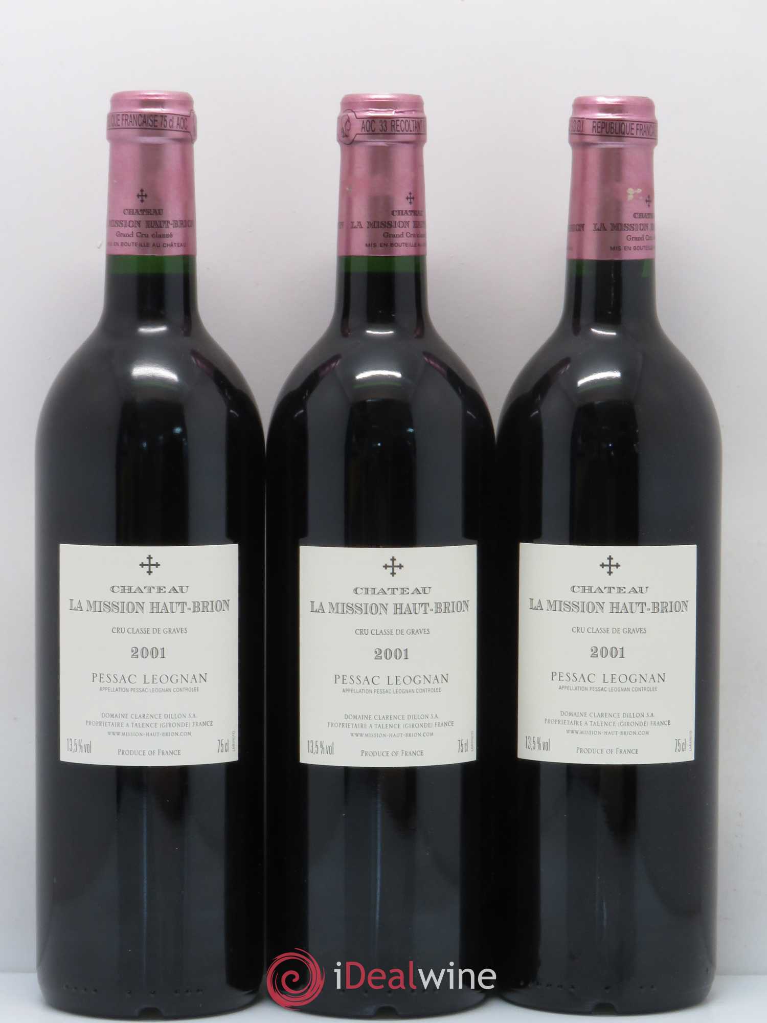 Château la Mission Haut-Brion Cru Classé de Graves 2001 - Lot de 6 bouteilles - 2