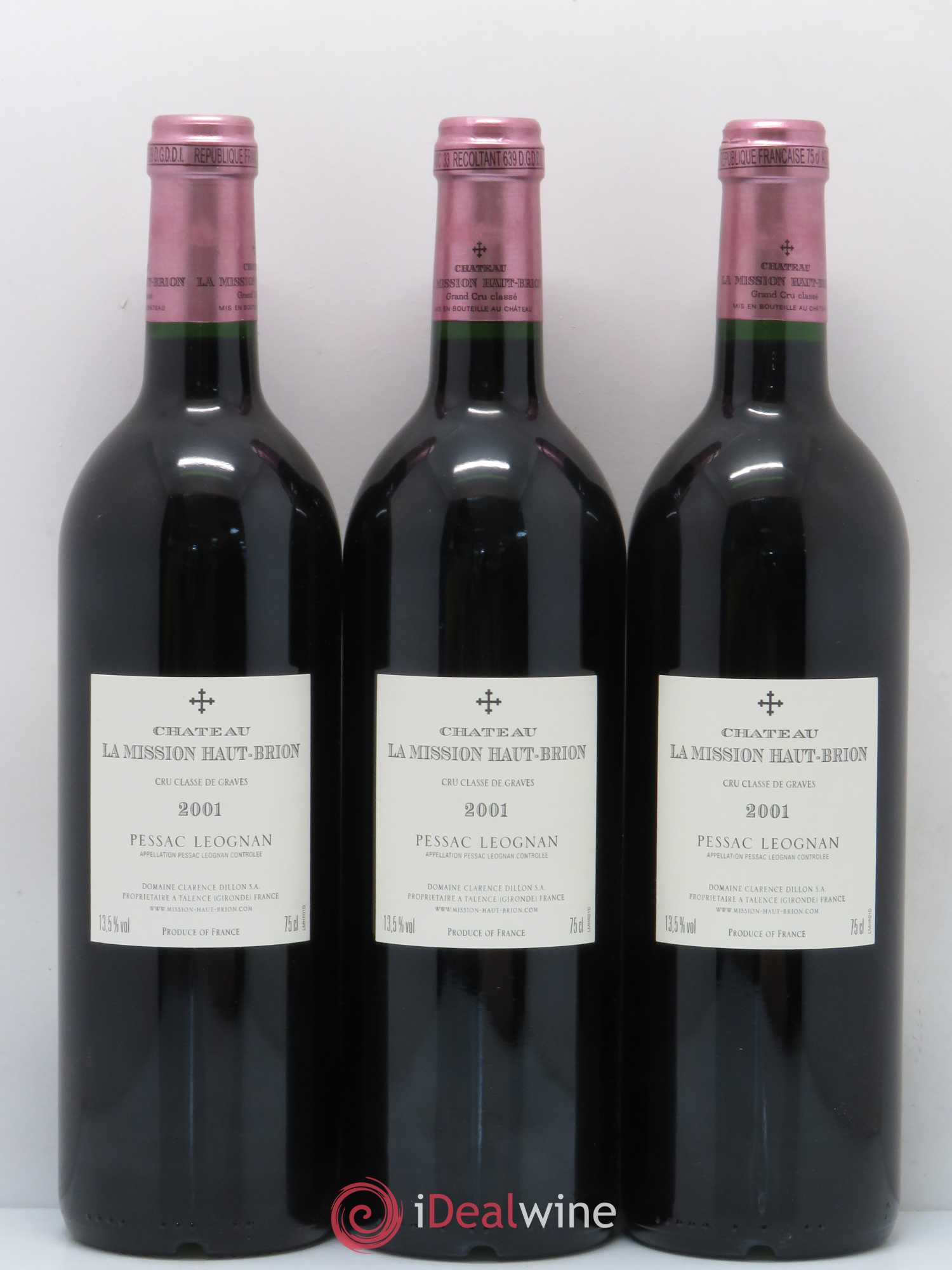 Château la Mission Haut-Brion Cru Classé de Graves 2001 - Lot de 6 bouteilles - 4