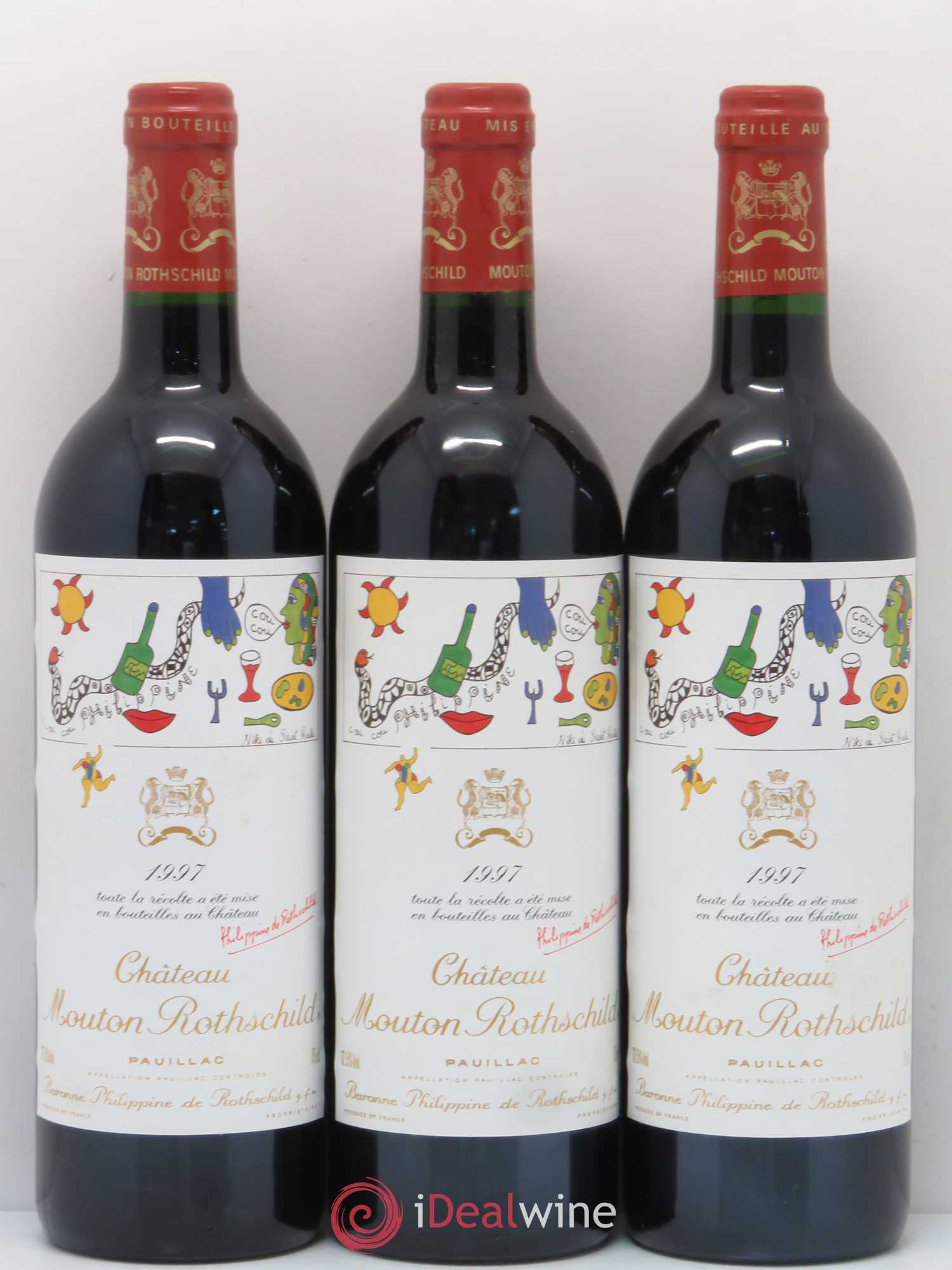 Château Mouton Rothschild 1er Grand Cru Classé 1997 - Lot de 12 bouteilles - 1