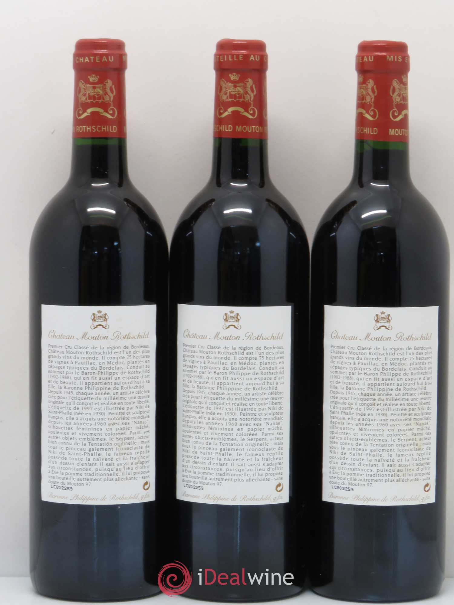 Château Mouton Rothschild 1er Grand Cru Classé 1997 - Lot de 12 bouteilles - 2