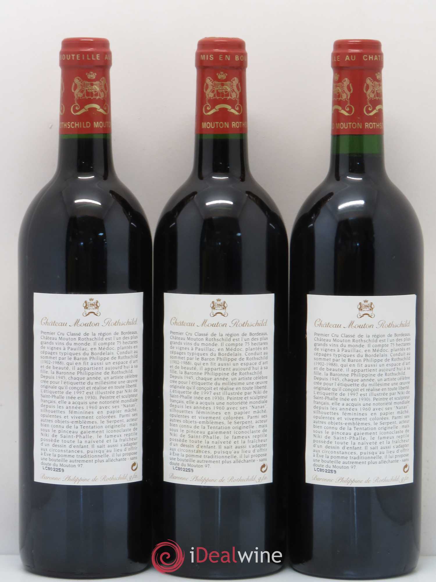 Château Mouton Rothschild 1er Grand Cru Classé 1997 - Lot de 12 bouteilles - 4