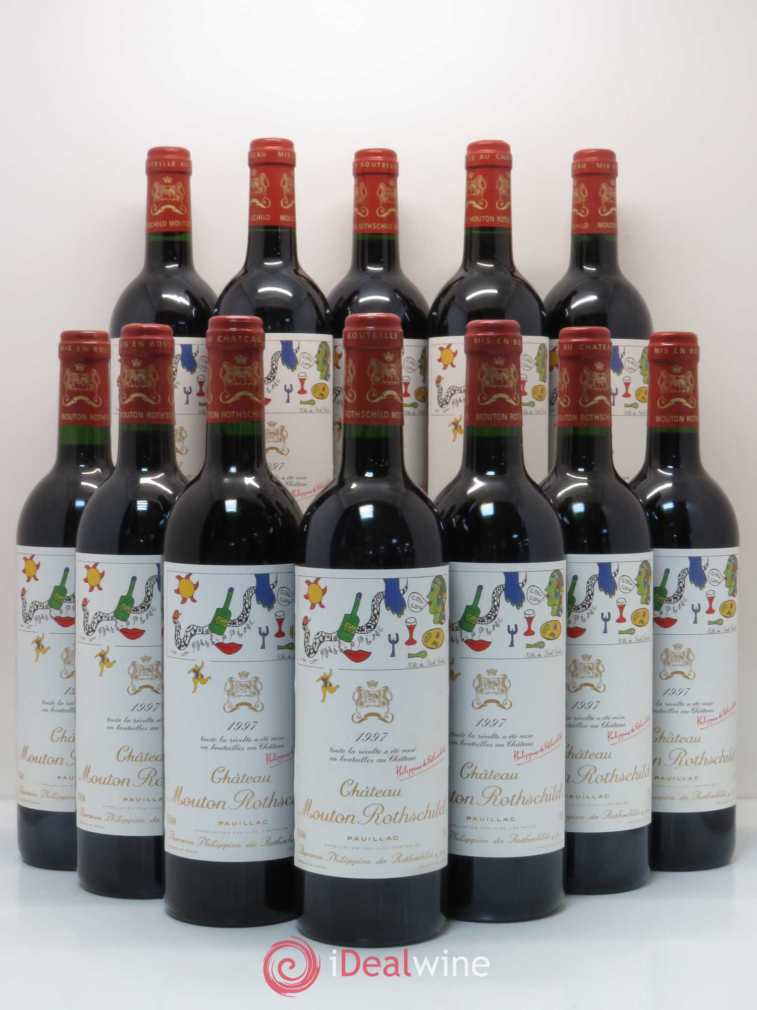 Château Mouton Rothschild 1er Grand Cru Classé 1997 - Lot de 12 bouteilles - 0