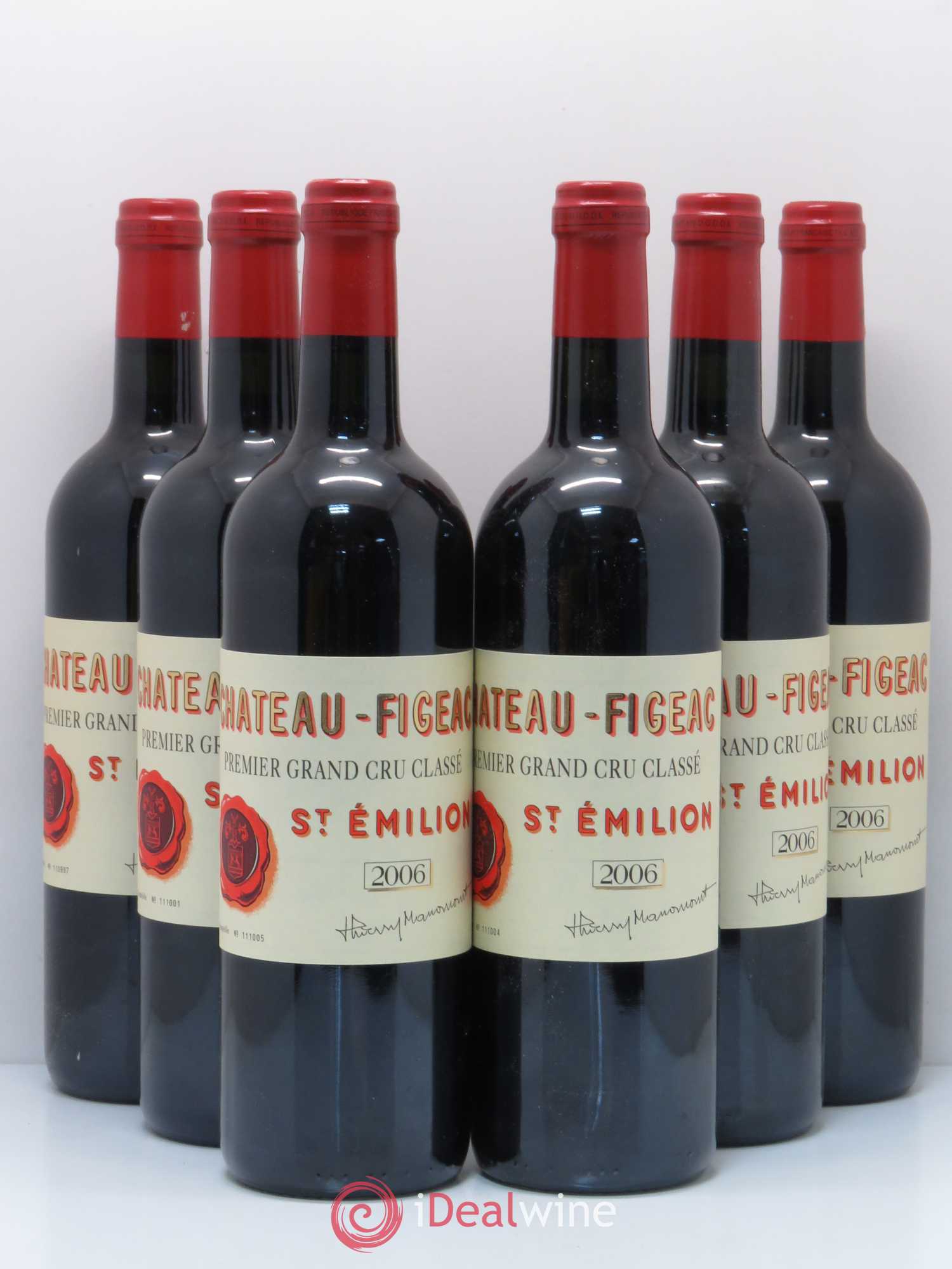 Château Figeac 1er Grand Cru Classé A 2006 - Lot de 6 bouteilles - 0