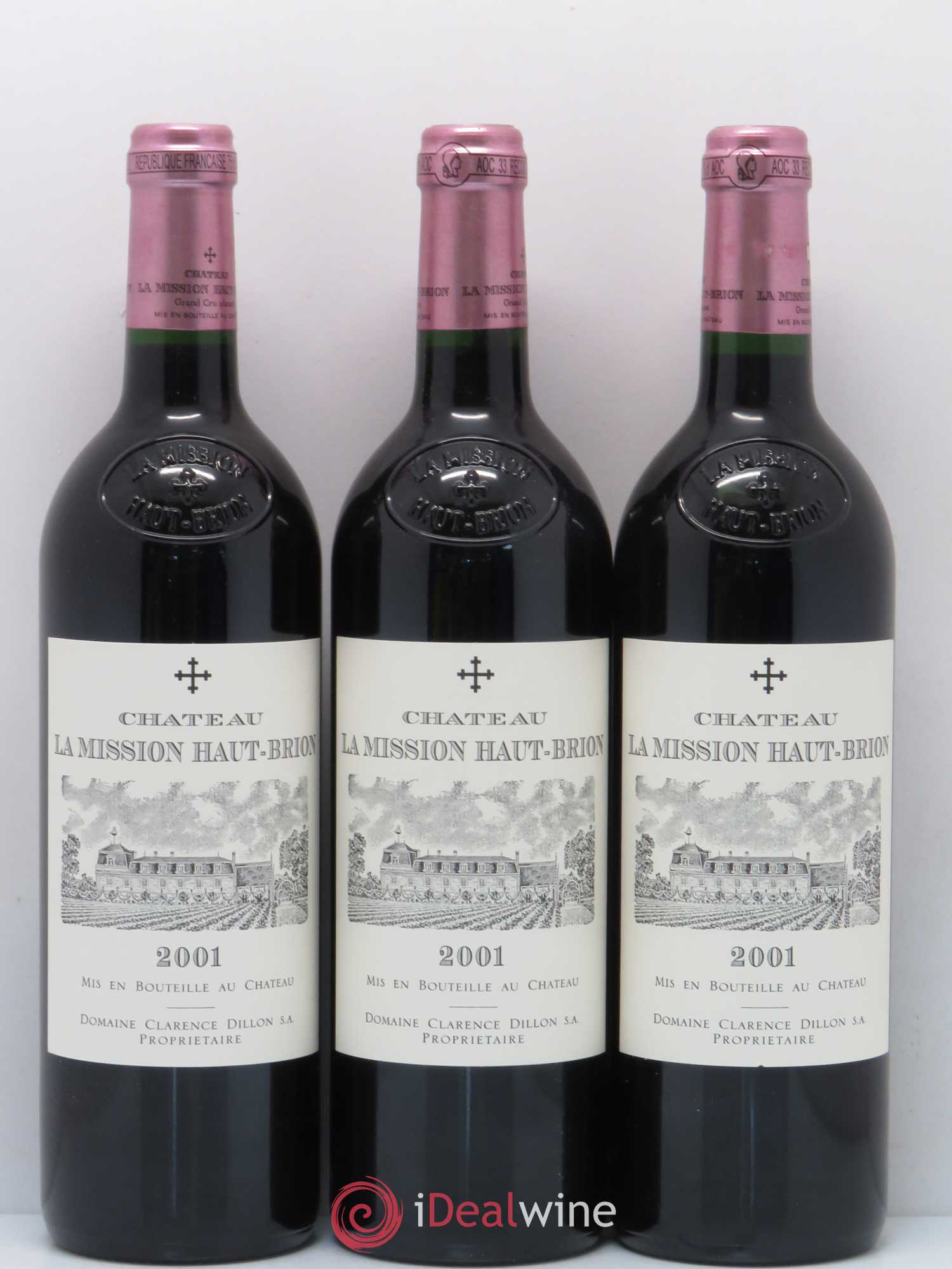 Château la Mission Haut-Brion Cru Classé de Graves 2001 - Lot de 6 bouteilles - 1