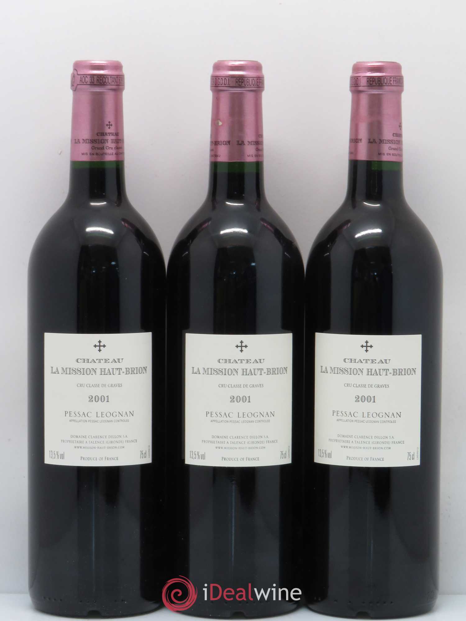 Château la Mission Haut-Brion Cru Classé de Graves 2001 - Lot de 6 bouteilles - 2