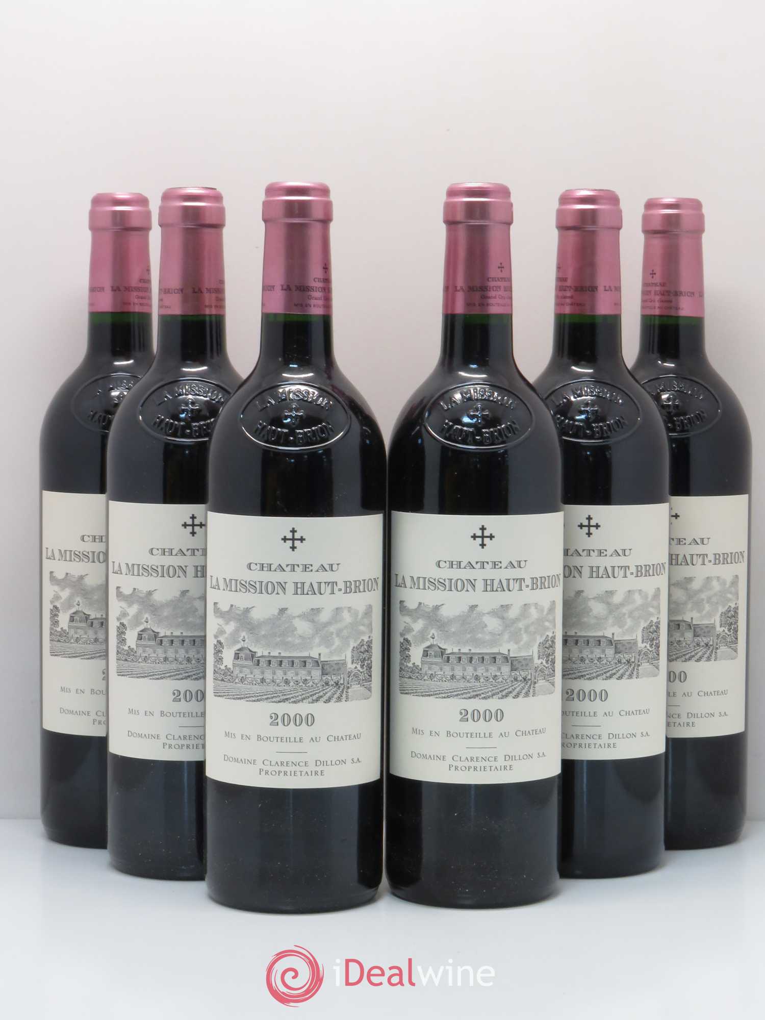 Château la Mission Haut-Brion Cru Classé de Graves 2000 - Lot de 6 bouteilles - 0